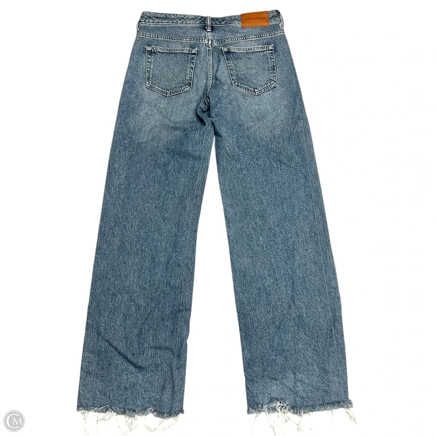 Jeans Wide Leg By Lucky Brand In Blue Denim, Size: 0