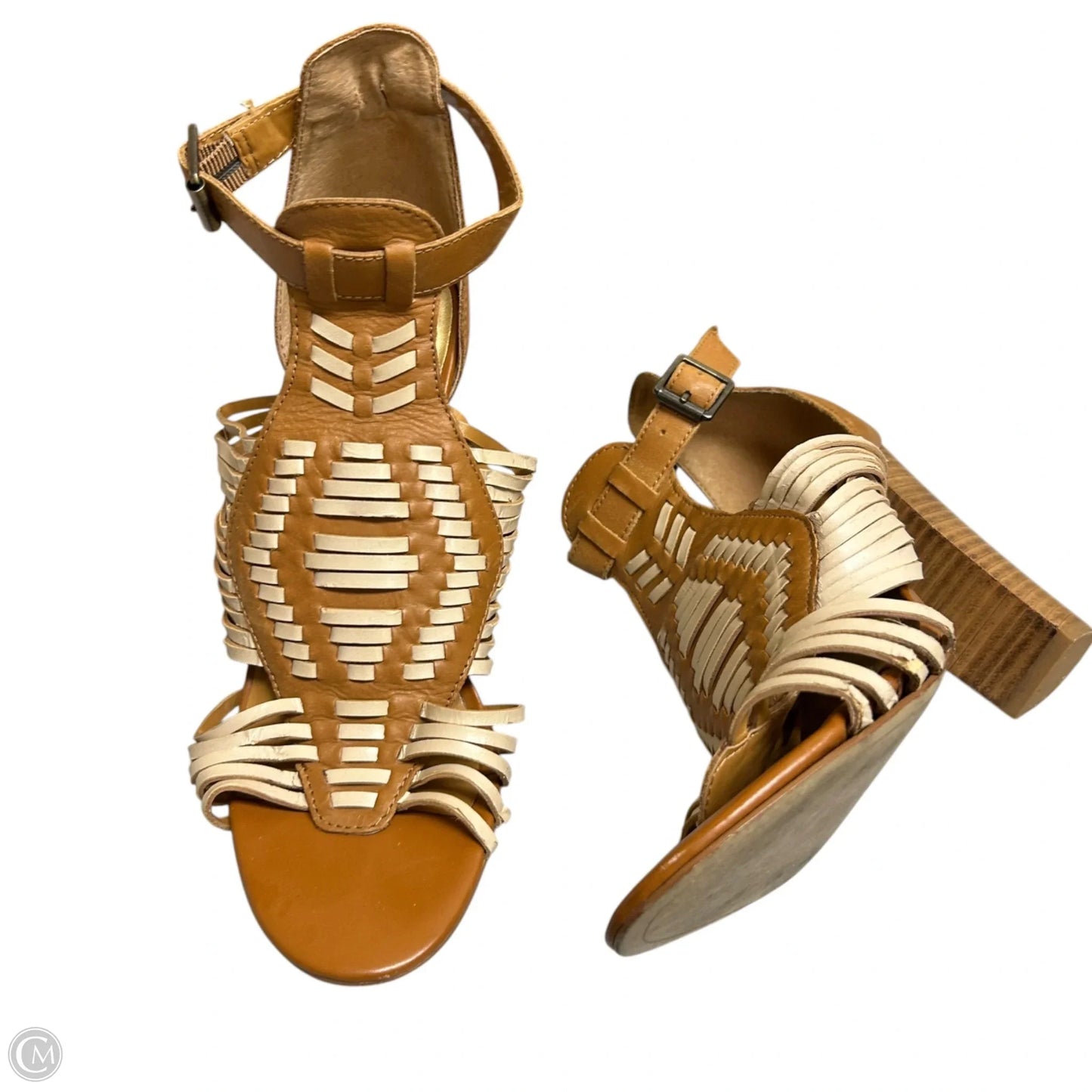 Sandals Heels Wedge By Dolce Vita In Tan, Size: 7.5