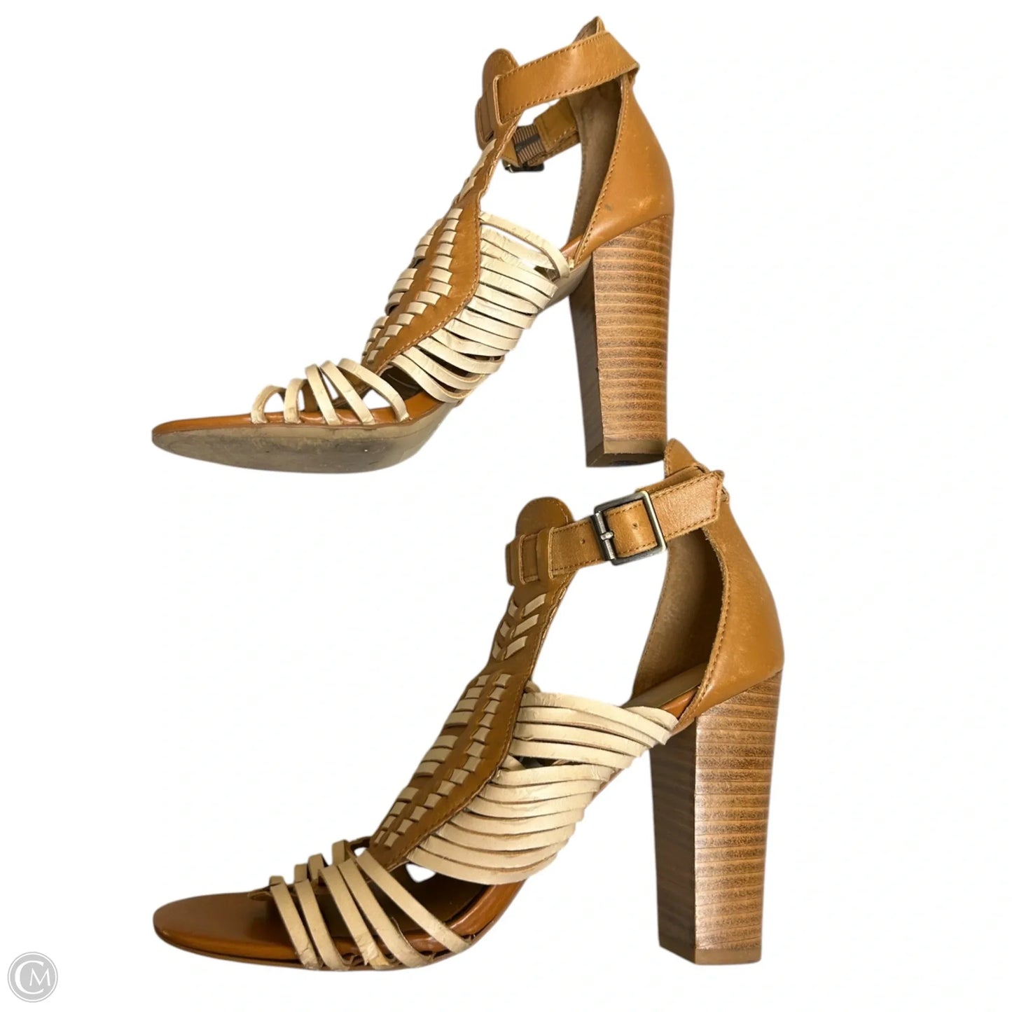 Sandals Heels Wedge By Dolce Vita In Tan, Size: 7.5