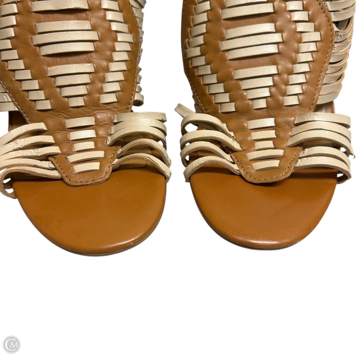 Sandals Heels Wedge By Dolce Vita In Tan, Size: 7.5