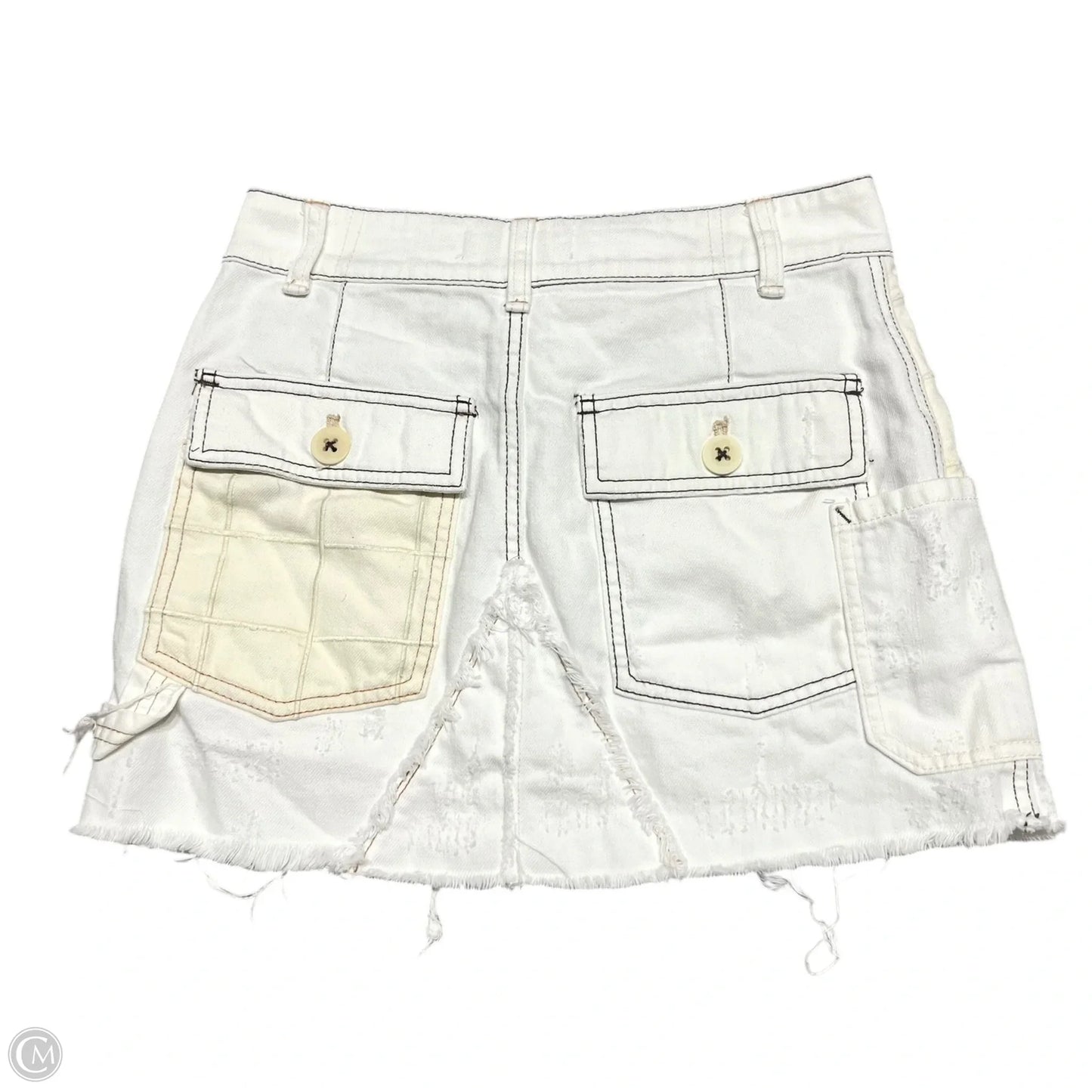 Skirt Mini & Short By We The Free In Cream Denim, Size: 2