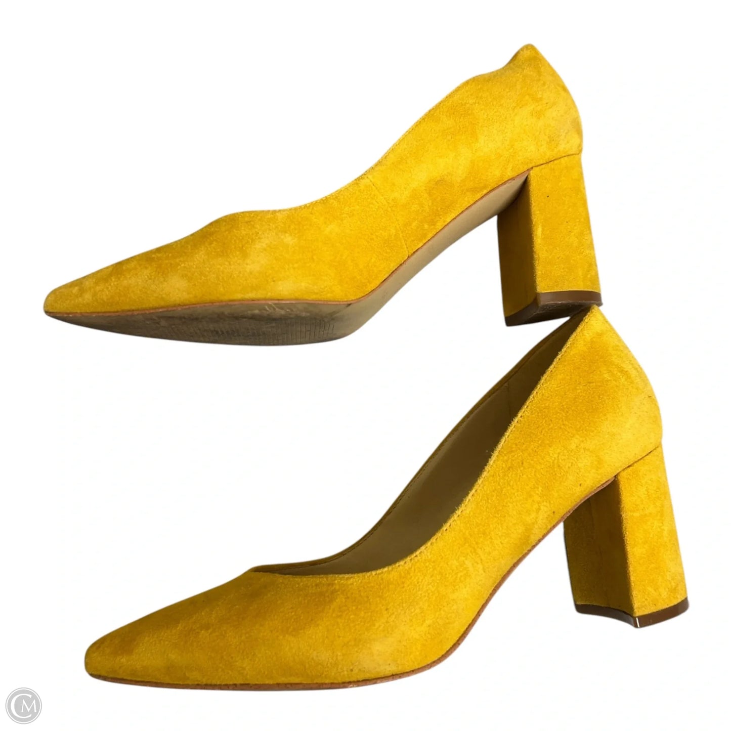 Shoes Heels Block By Marc Fisher In Yellow, Size: 6.5
