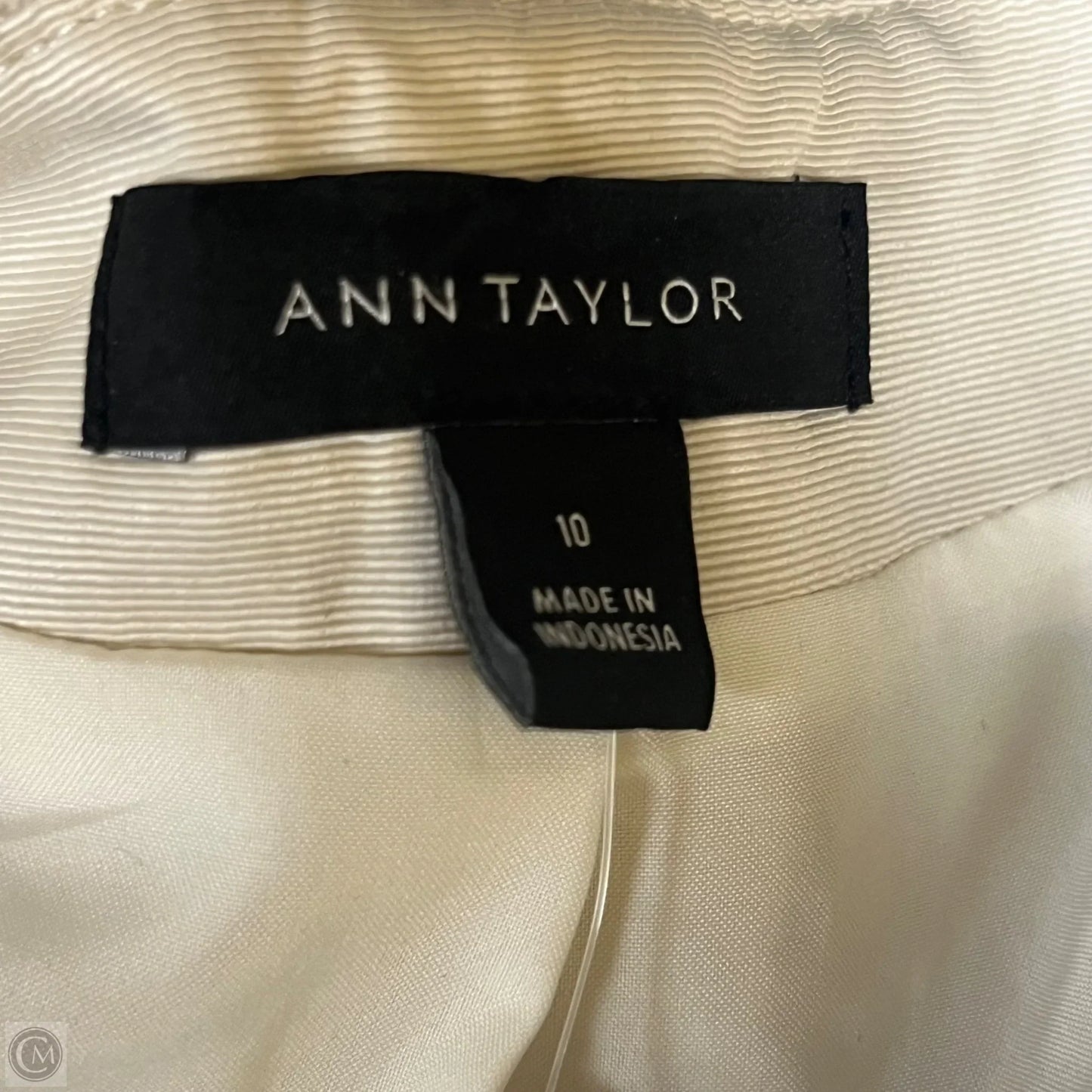 Blazer By Ann Taylor In Blue & Cream, Size: M