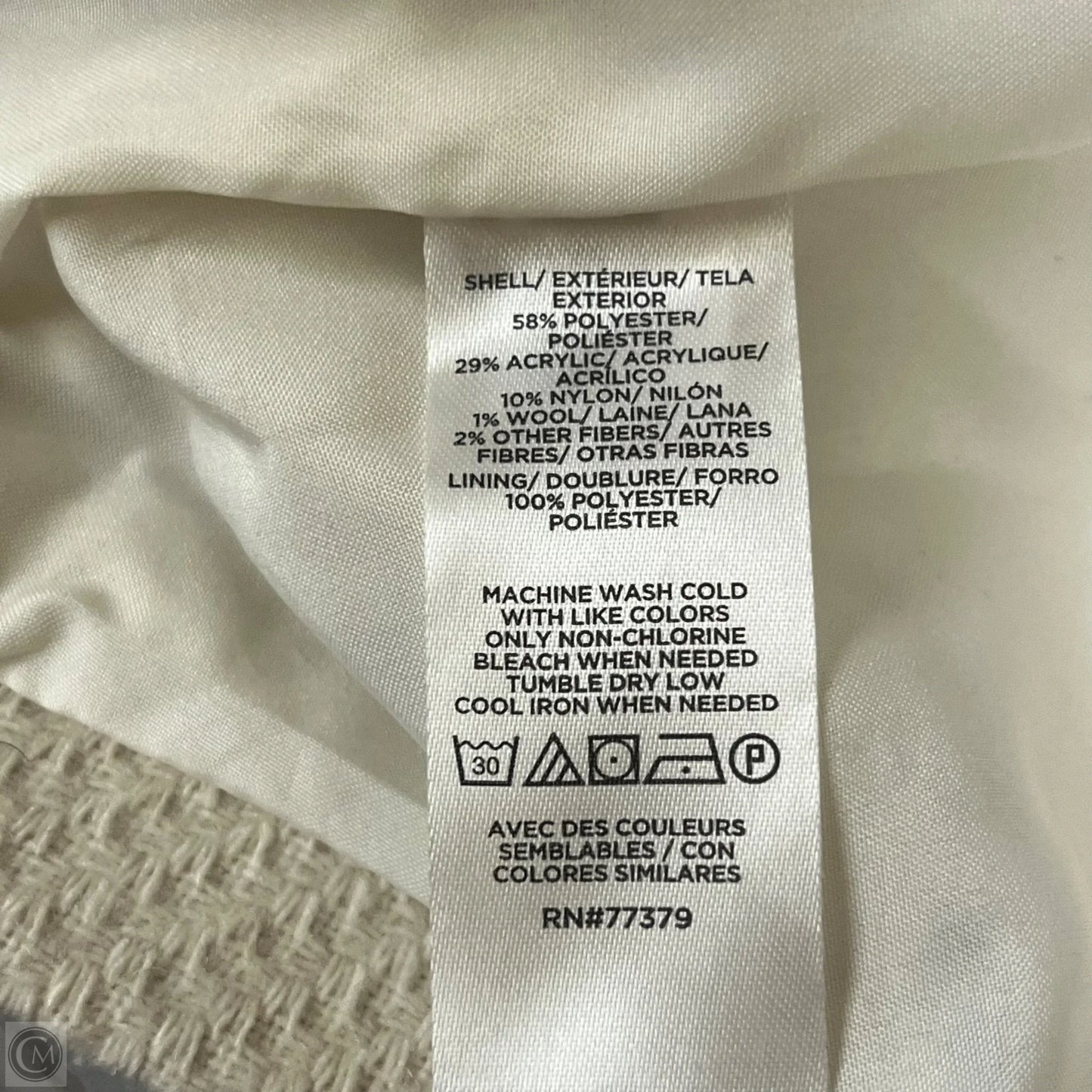 Blazer By Ann Taylor In Blue & Cream, Size: M