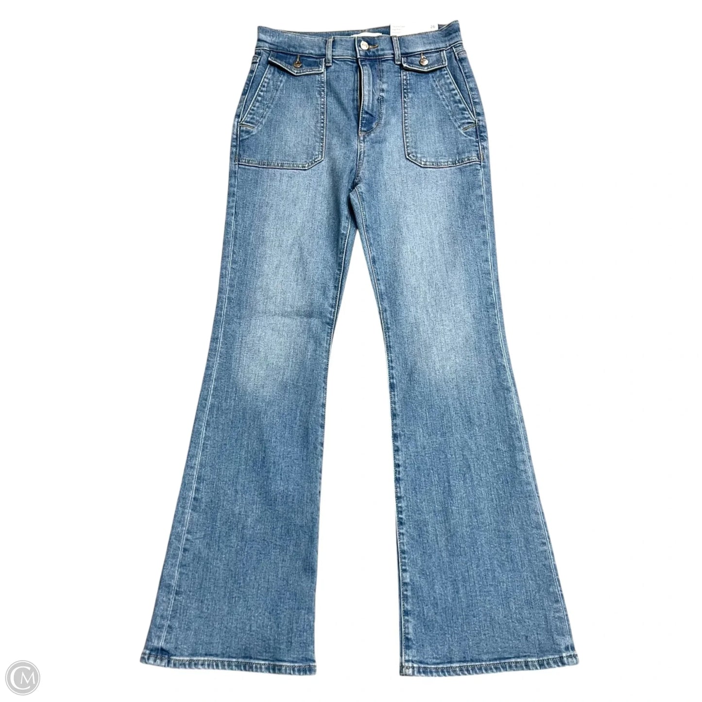 Jeans Flared By Loft In Blue Denim, Size: 2