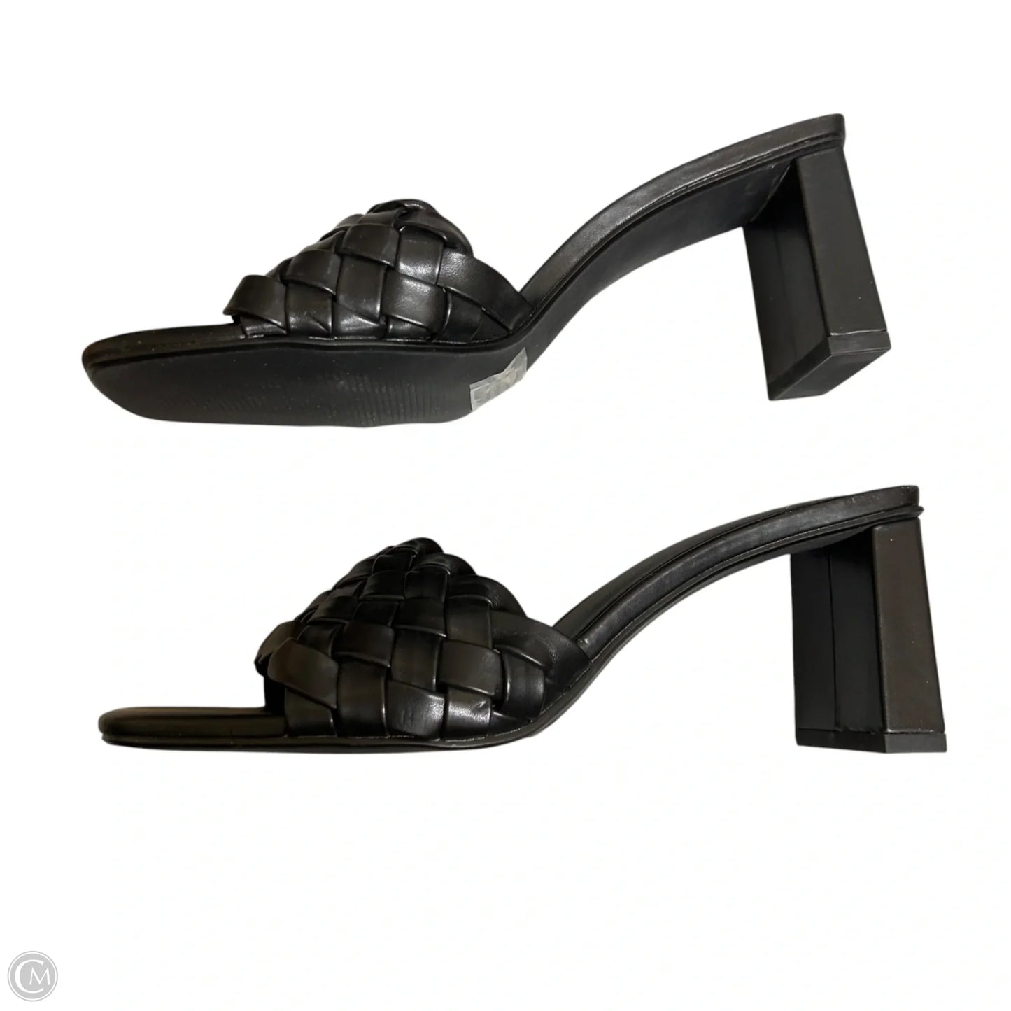 Sandals Heels Block By H For Halston In Black, Size: 8