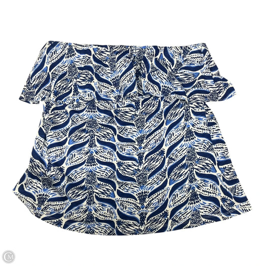 Top Sleeveless Designer By Lilly Pulitzer In Blue & White, Size: M