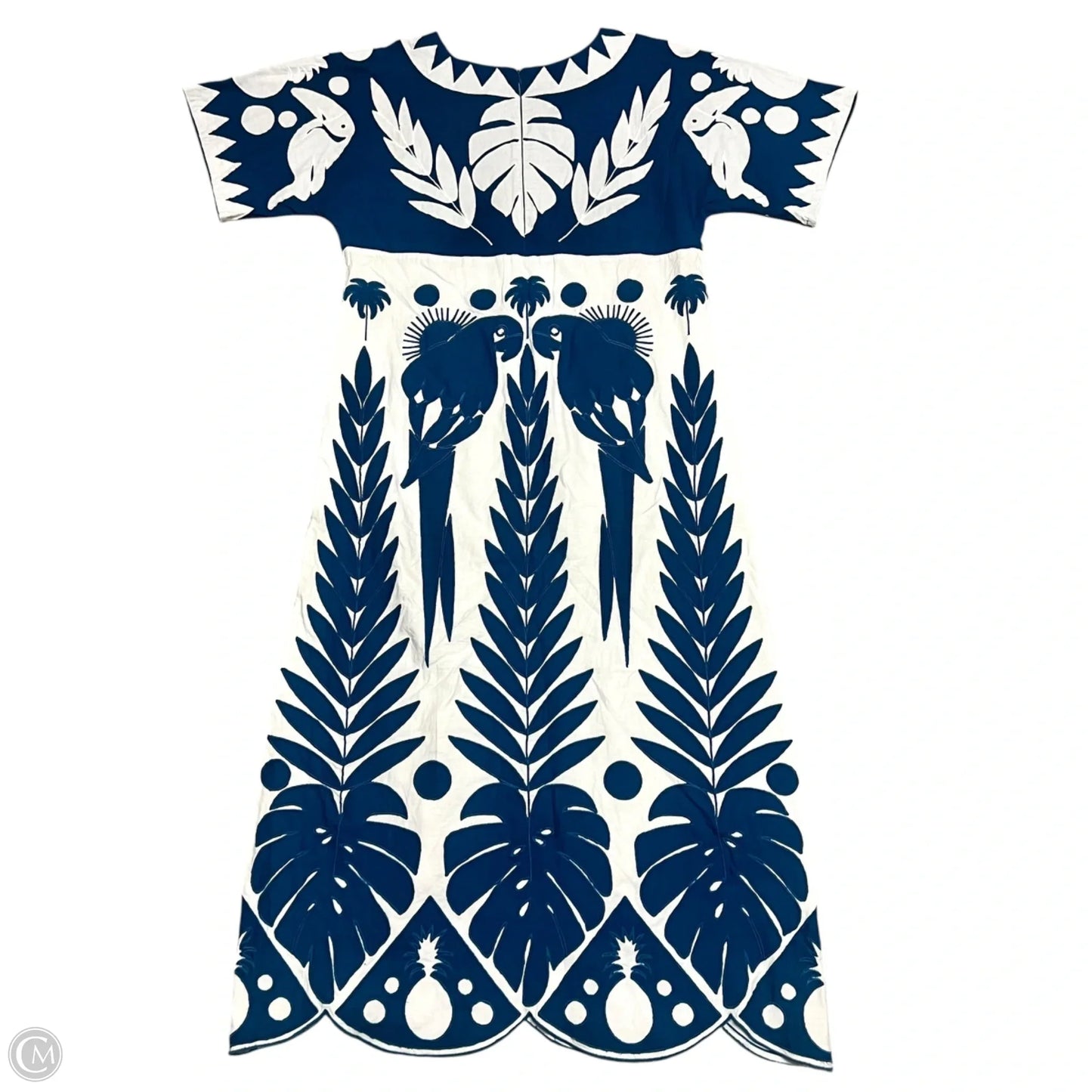 Dress Casual Maxi By Farm Rio In Blue & White, Size: S