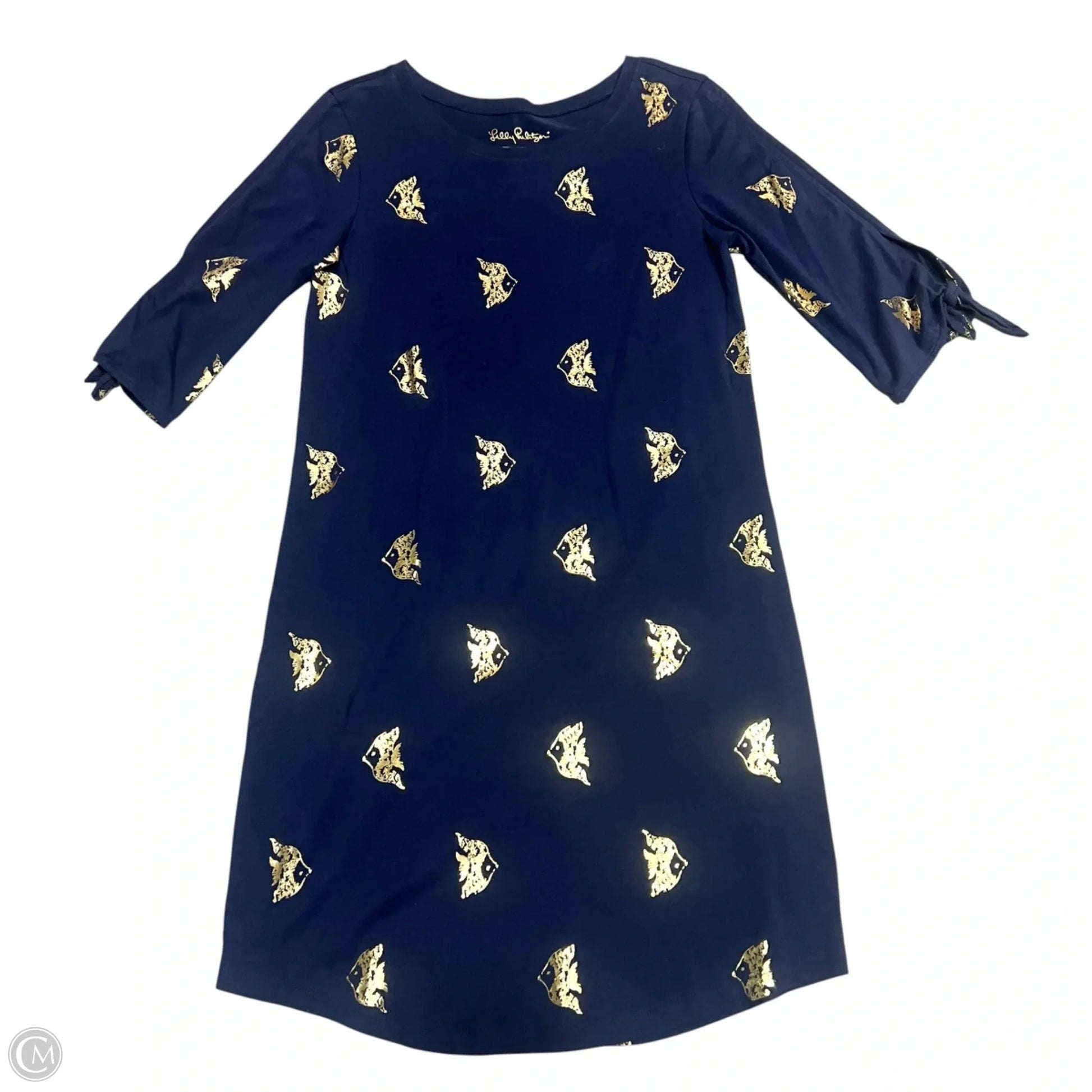 lilly pulitzer blue and gold dress Pearl Blue and Gold Shift by Lilly Pulitzer