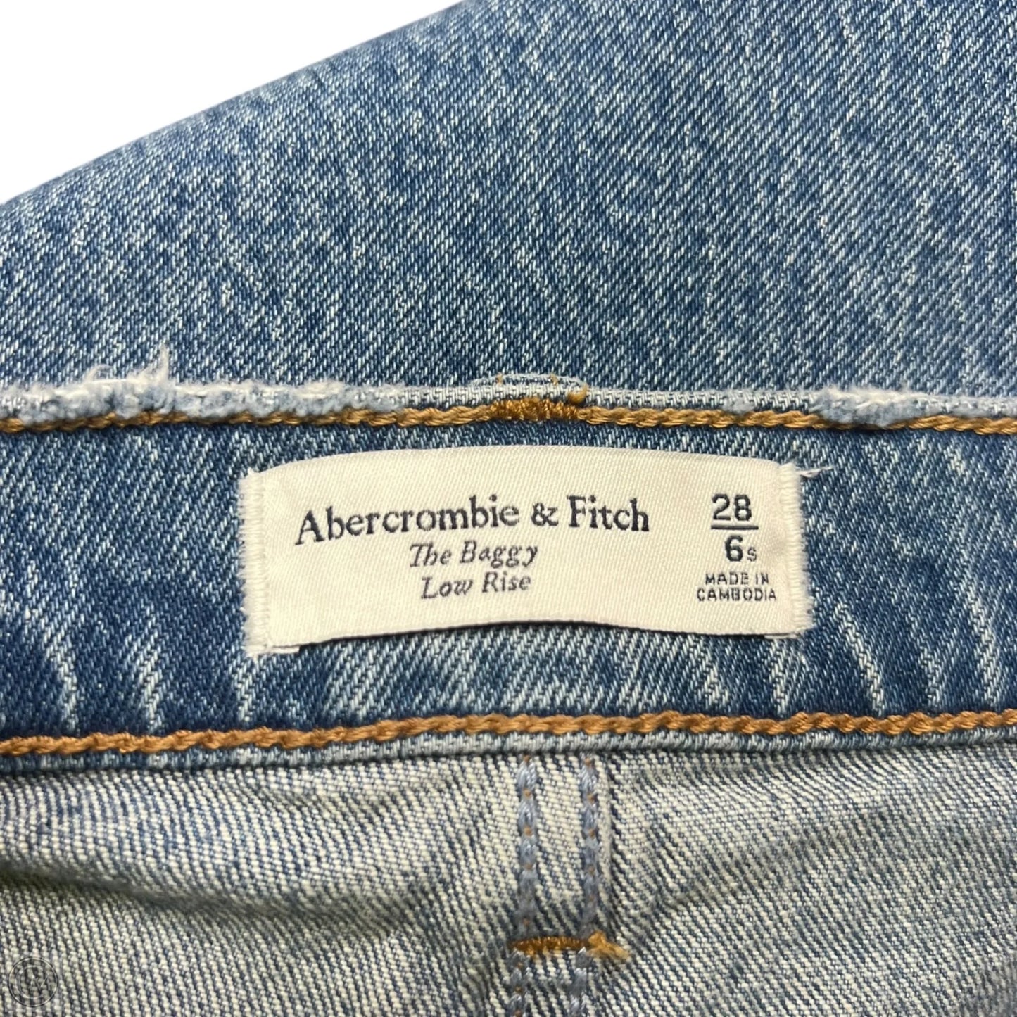 Jeans Wide Leg By Abercrombie And Fitch In Blue Denim, Size: 6