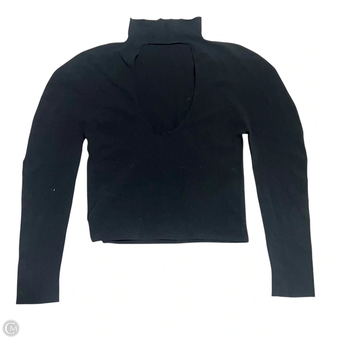 Athletic Top Long Sleeve Collar By Fabletics In Black, Size: 1x