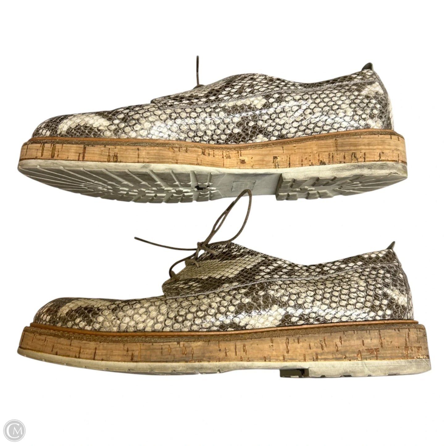 Shoes Heels Platform By Agl In Snakeskin Print, Size: 10.5