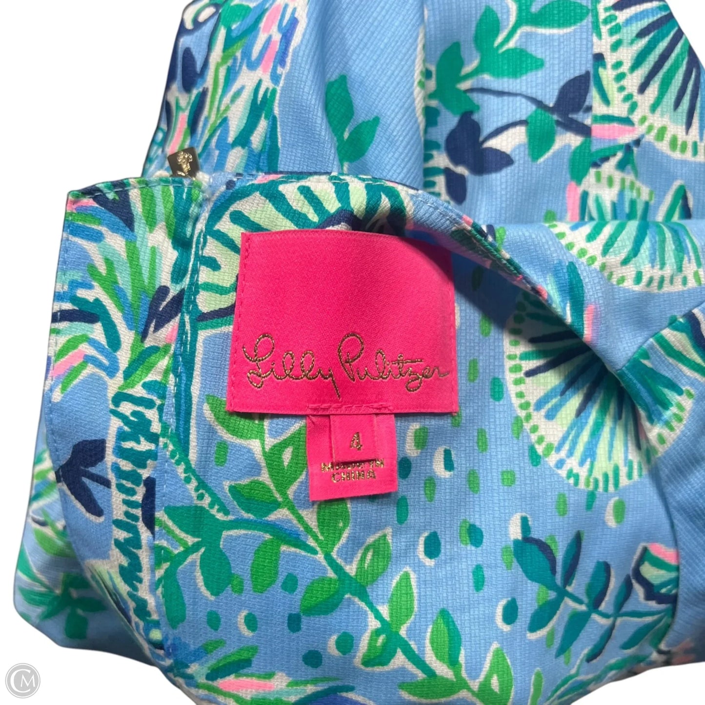 Dress Designer By Lilly Pulitzer In Blue & Green, Size: S