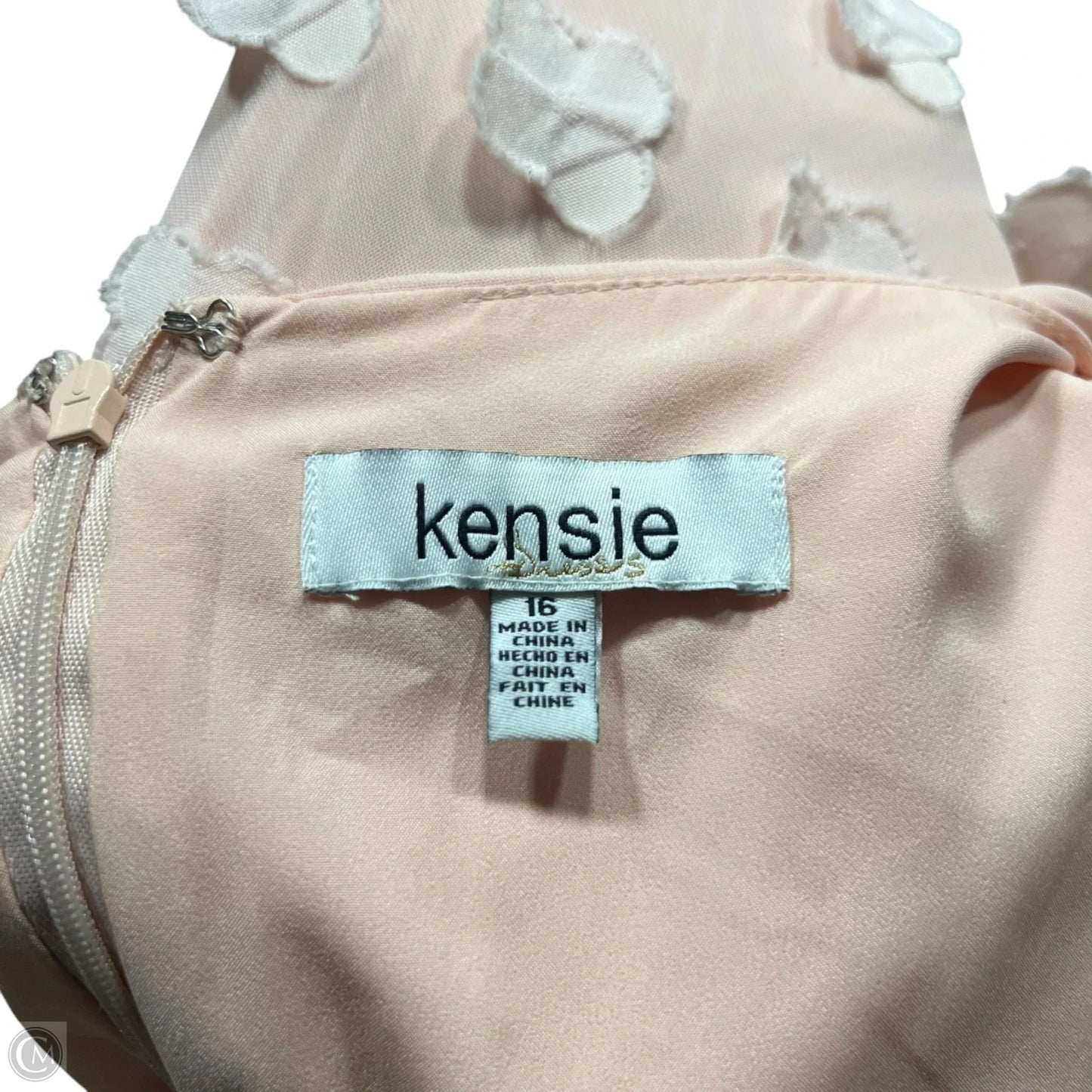Dress Party Midi By Kensie In Peach, Size: Xl