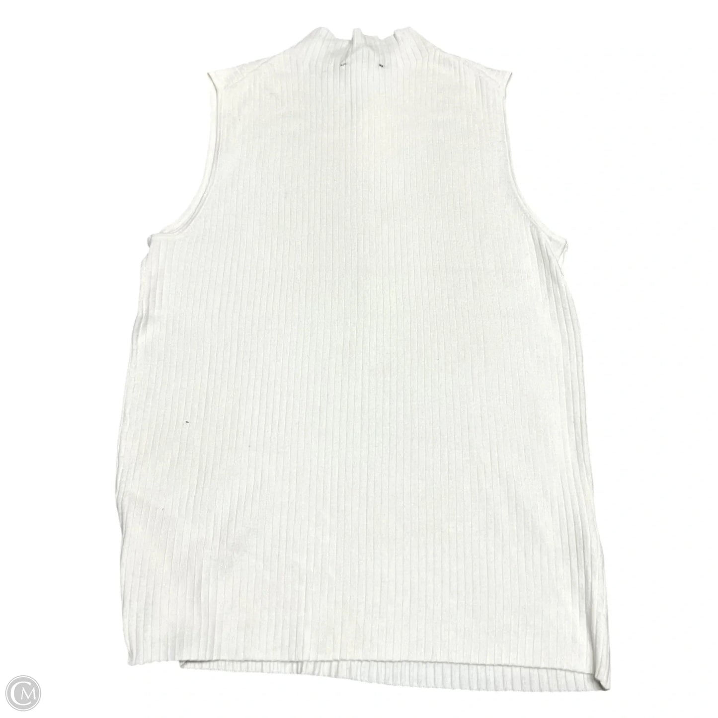 Top Sleeveless By Ann Taylor In Cream, Size: L