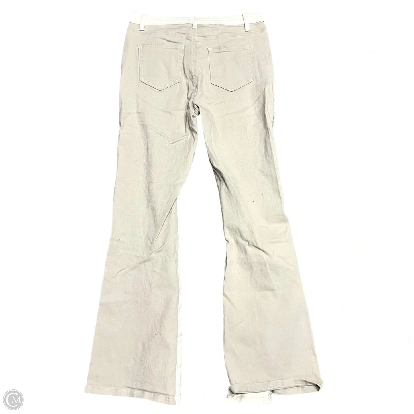 Jeans Flared By Pol In Cream Denim, Size: M