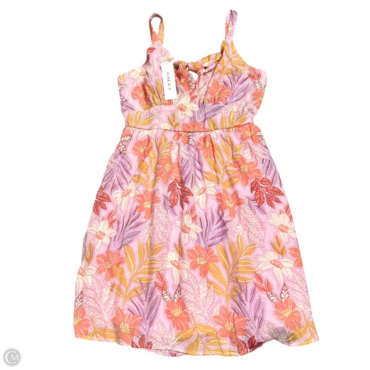 Dress Casual Short By Gilli In Orange & Pink, Size: M