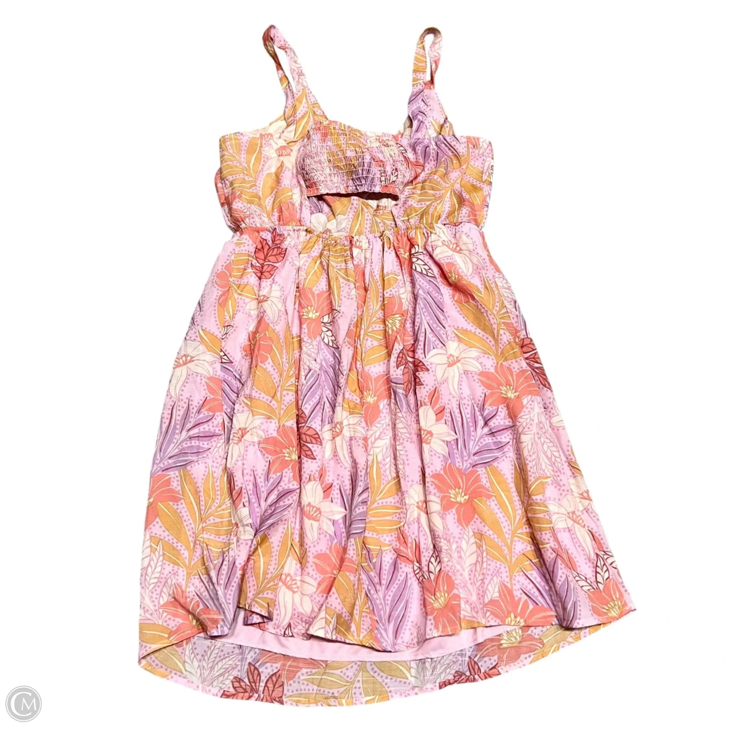 Dress Casual Short By Gilli In Orange & Pink, Size: M