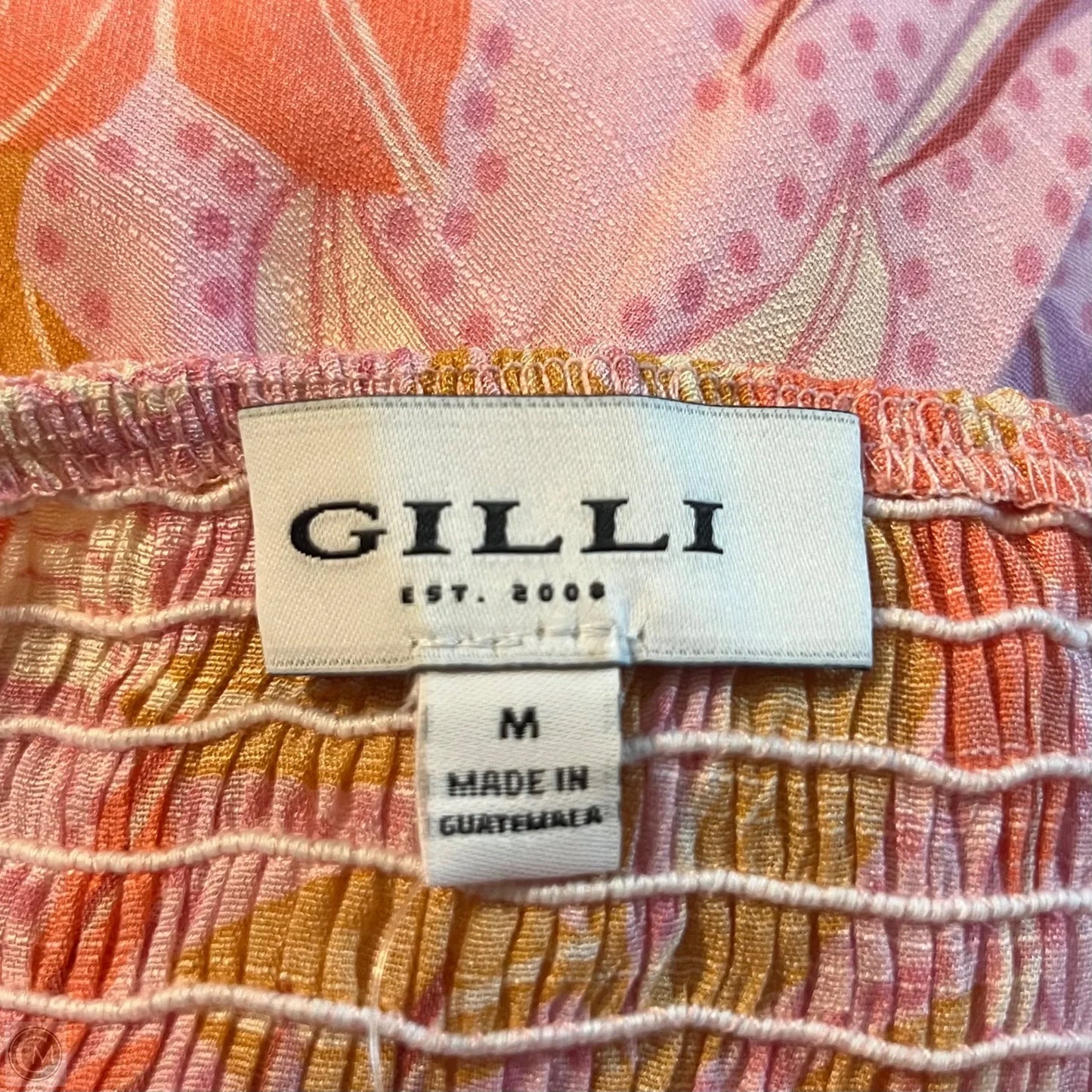 Dress Casual Short By Gilli In Orange & Pink, Size: M