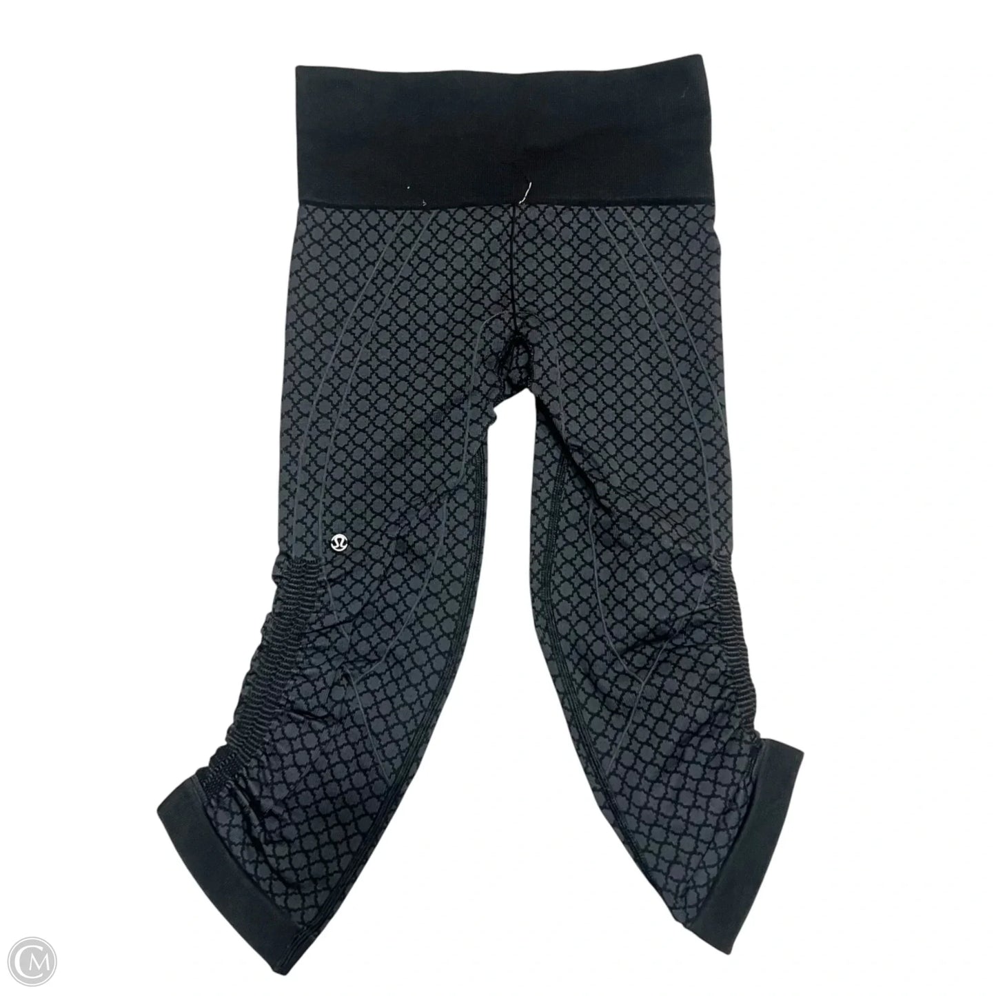 Athletic Leggings Capris By Lululemon In Black & Grey, Size: Xs