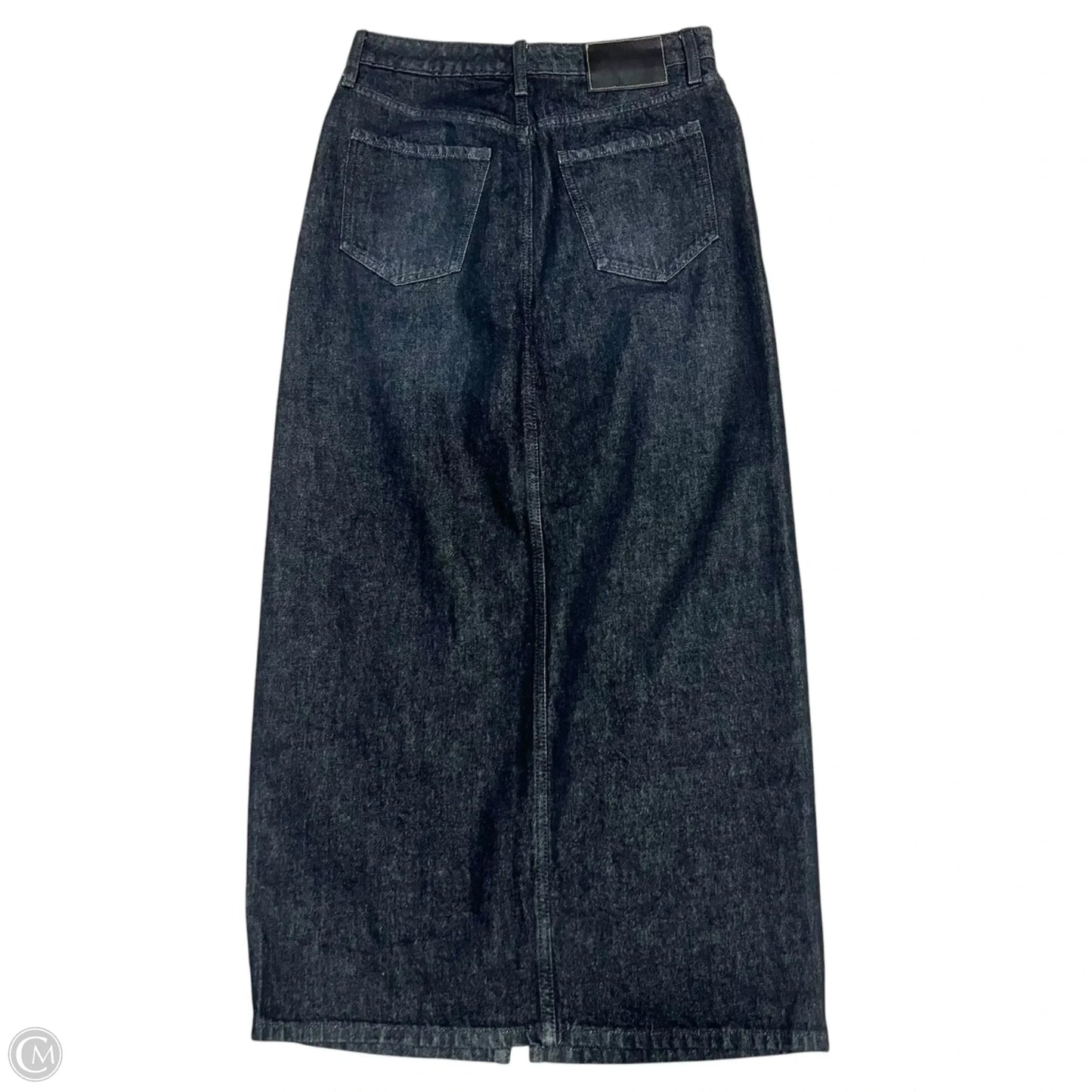 Skirt Midi By Banana Republic In Black Denim, Size: 4