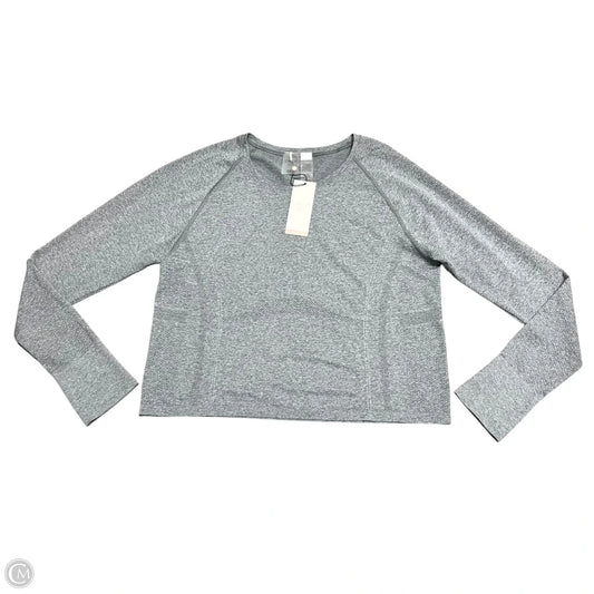 Athletic Top Long Sleeve Crewneck By Calia In Grey, Size: 2x