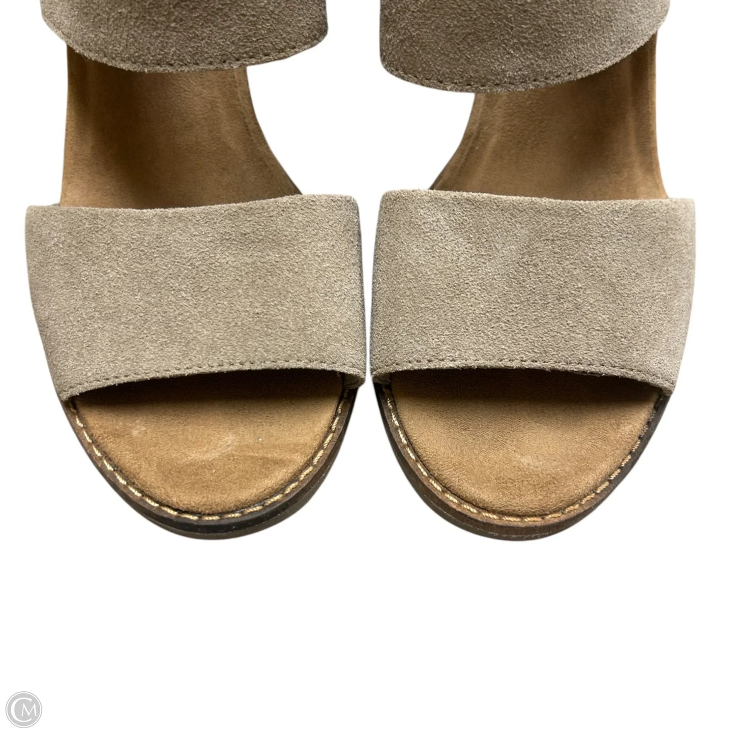 Sandals Heels Block By Toms In Taupe, Size: 8.5