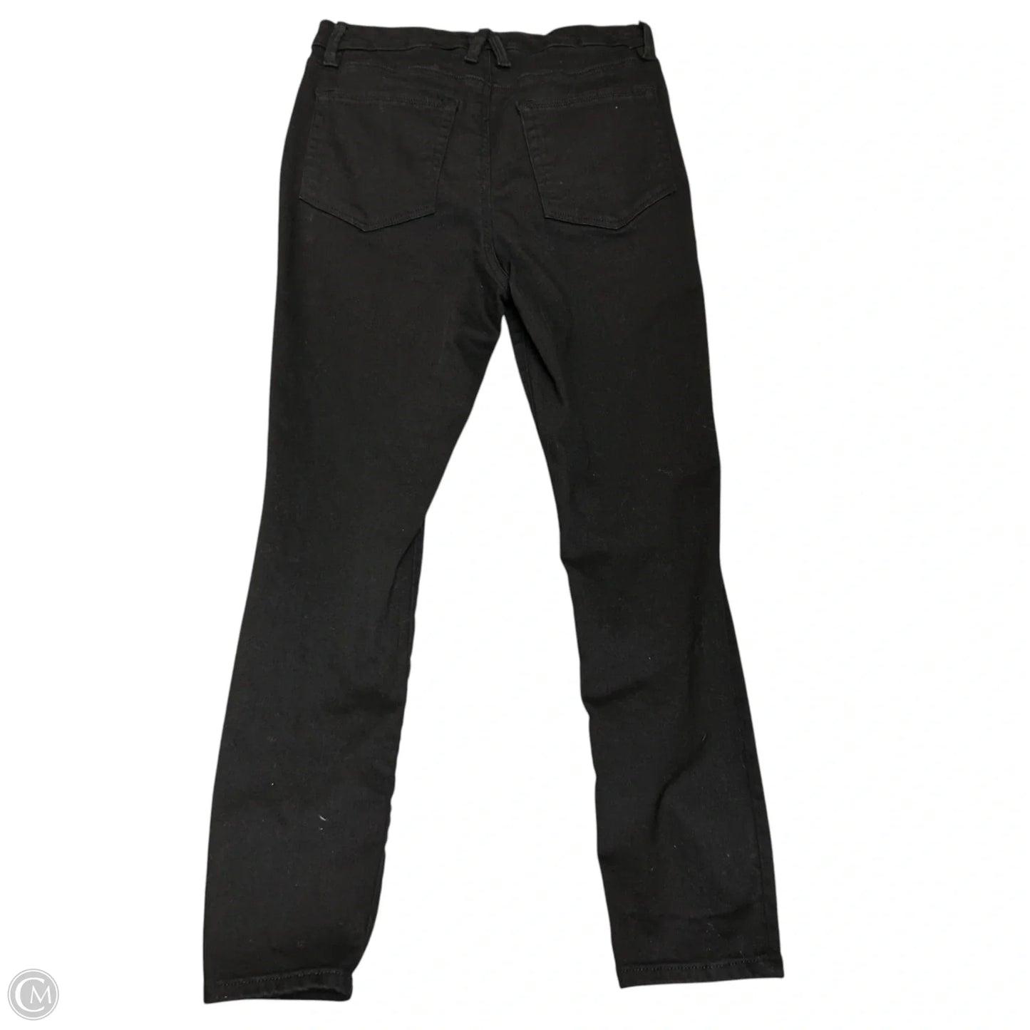 Jeans Skinny By Good American In Black Denim, Size: 10