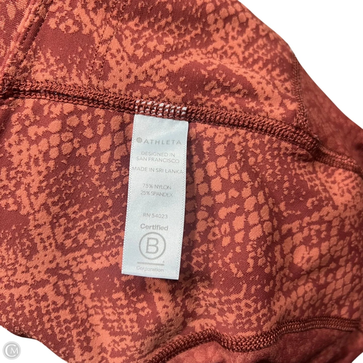 Athletic Leggings By Athleta In Snakeskin Print, Size: 0