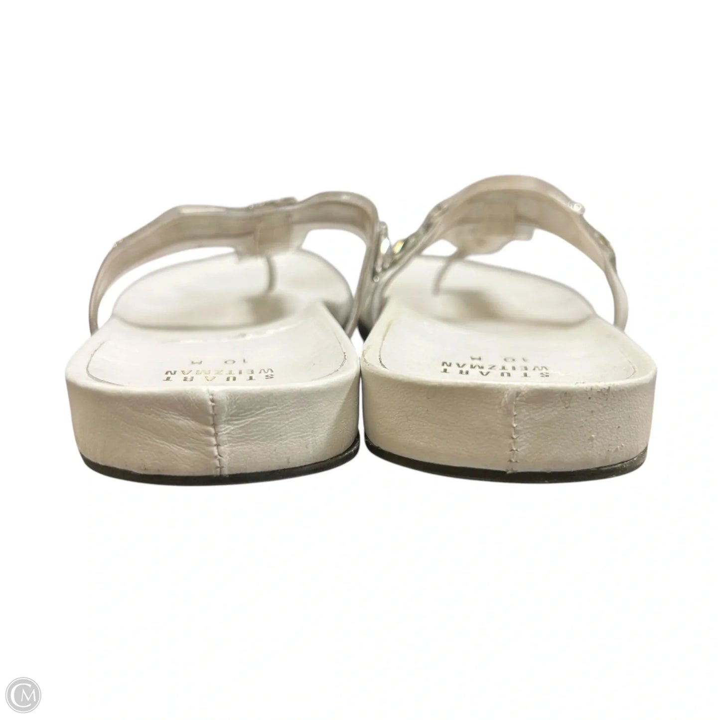 Sandals Designer By Stuart Weitzman In White, Size: 10