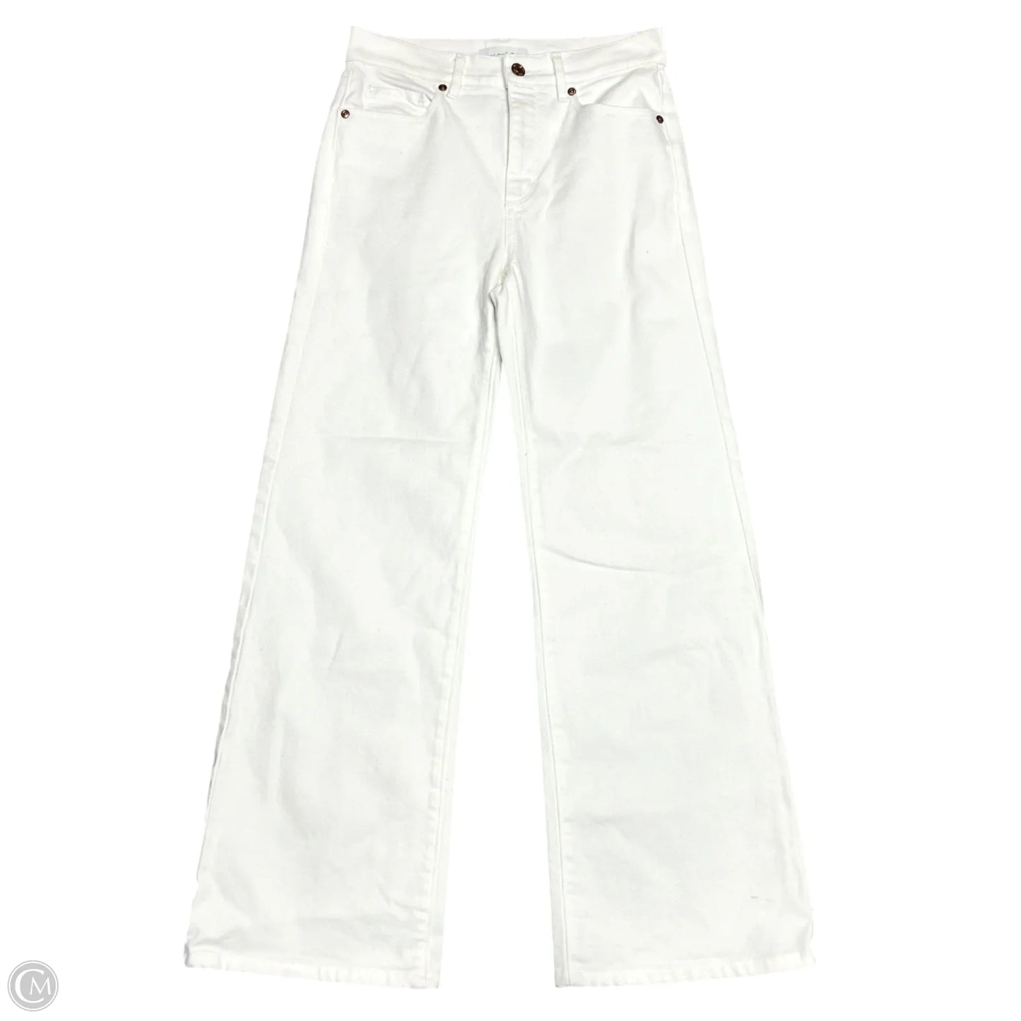 Jeans Wide Leg By Loft In Cream Denim, Size: 0