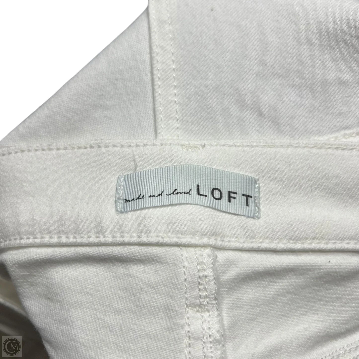Jeans Wide Leg By Loft In Cream Denim, Size: 0