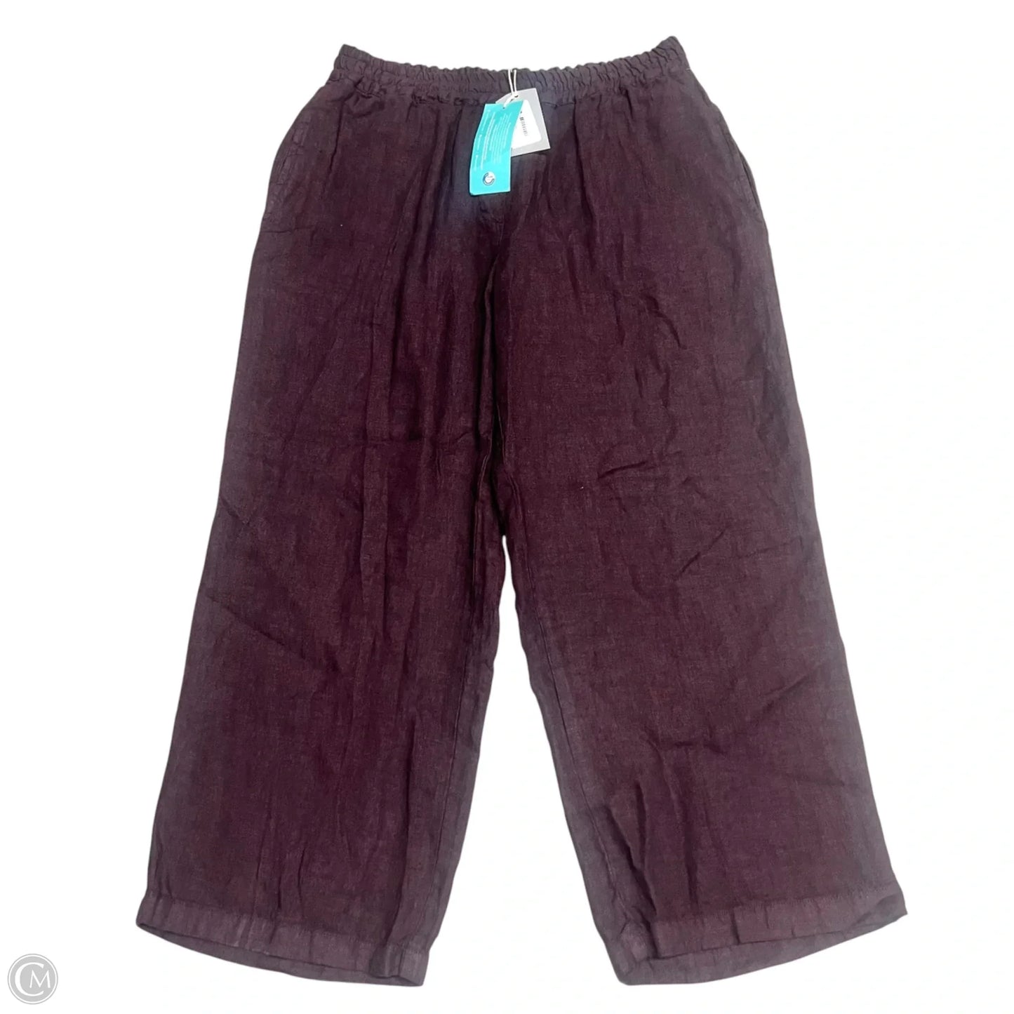 Pants Linen By Haris Cotton In Purple, Size: 12