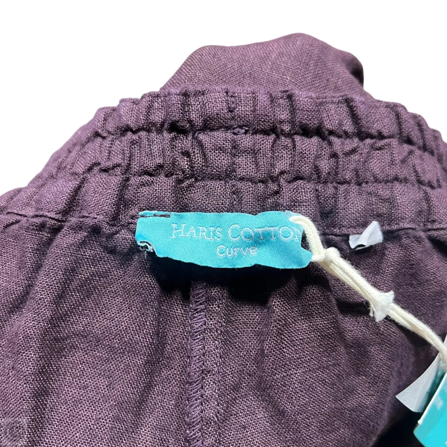 Pants Linen By Haris Cotton In Purple, Size: 12