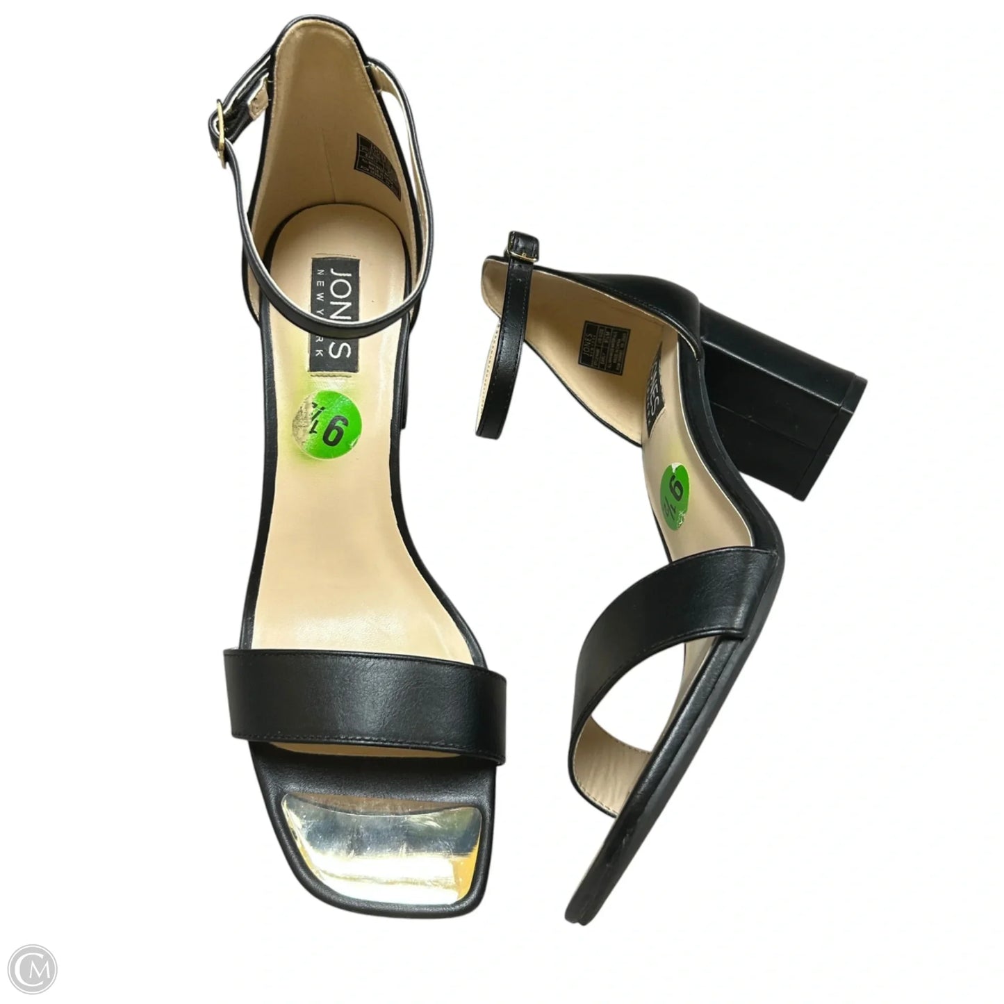Sandals Heels Block By Jones New York In Black, Size: 9.5