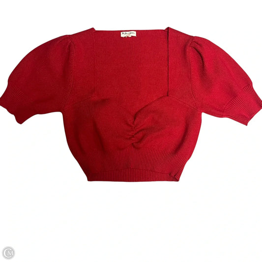 Sweater Short Sleeve By For Love & Lemons In Red, Size: M