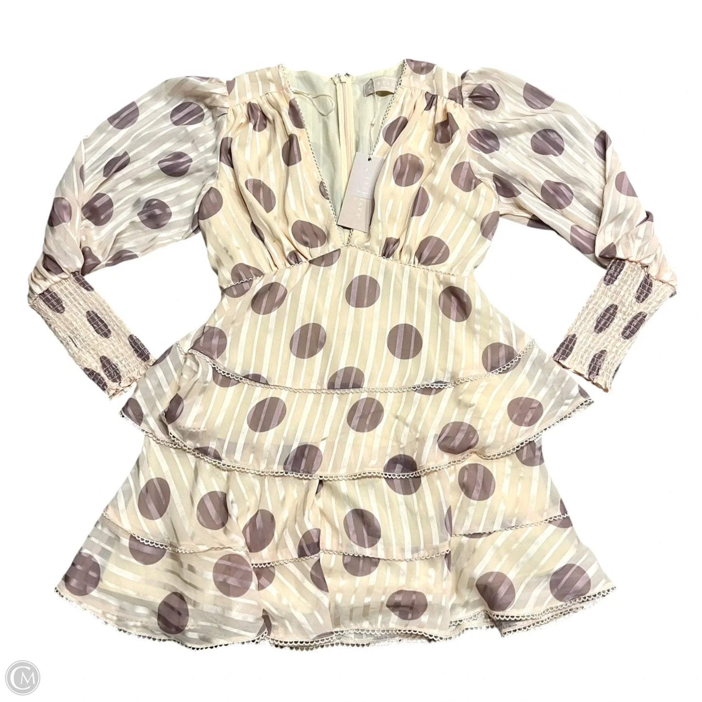 Dress Party Short By Keepsake In Cream & Purple, Size: M