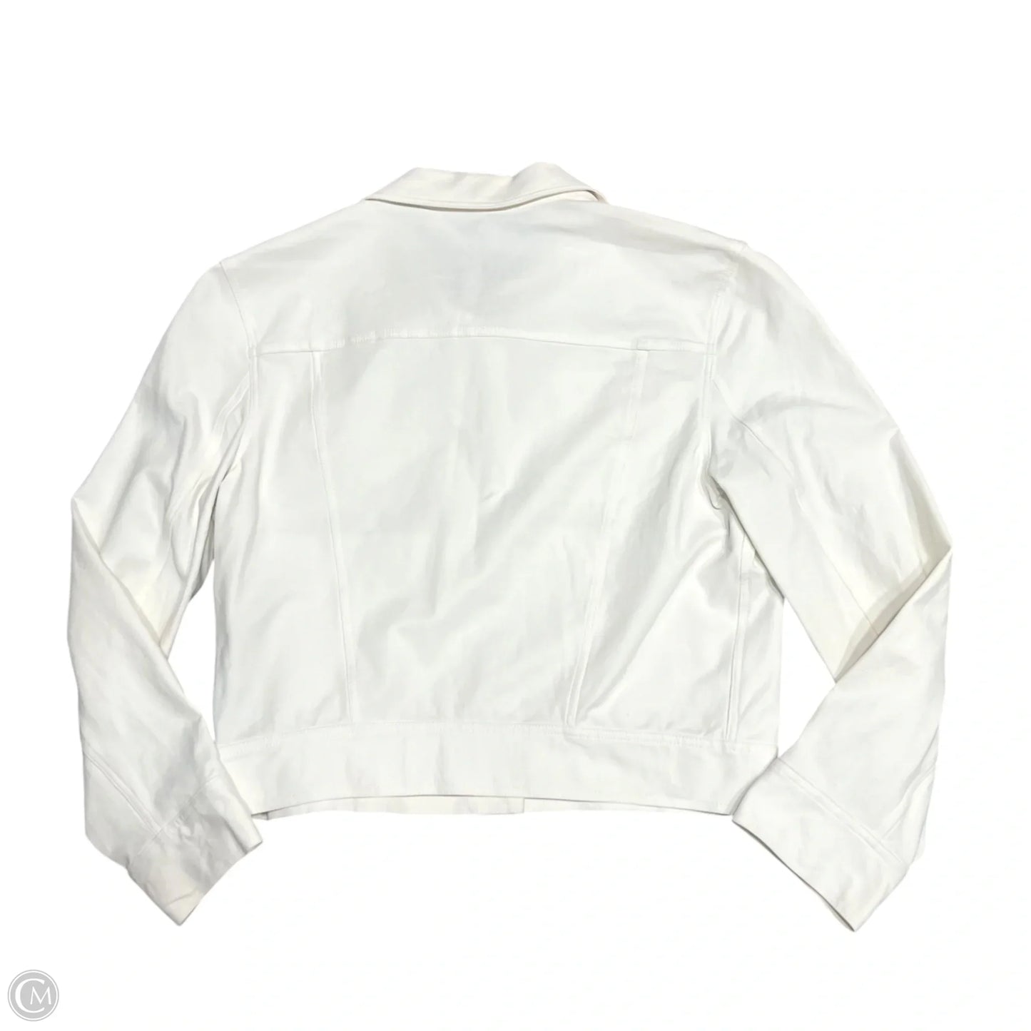 Jacket Denim By Theory In White Denim, Size: M