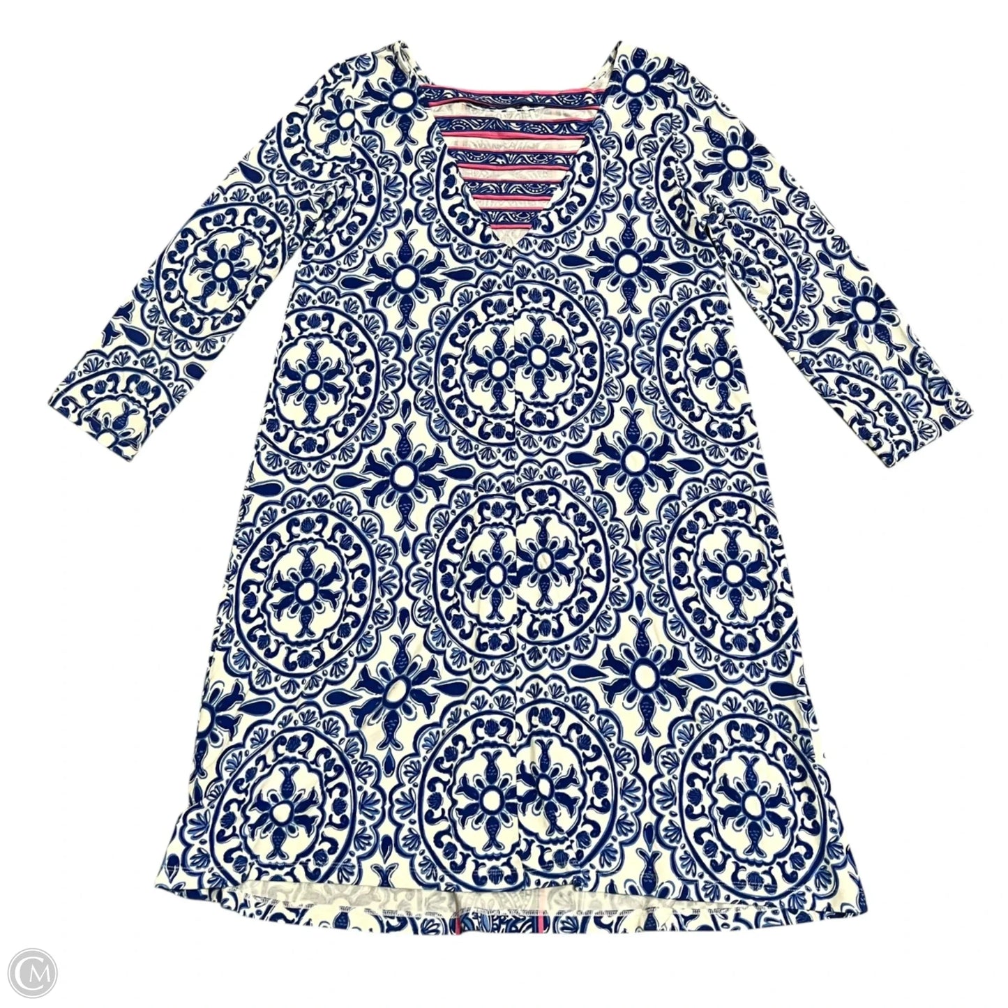 Dress Designer By Lilly Pulitzer In Blue & White, Size: S