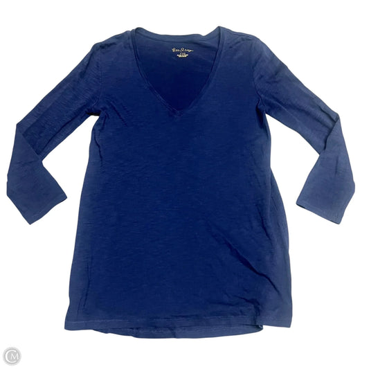 Top Long Sleeve Designer By Lilly Pulitzer In Blue, Size: Xxs