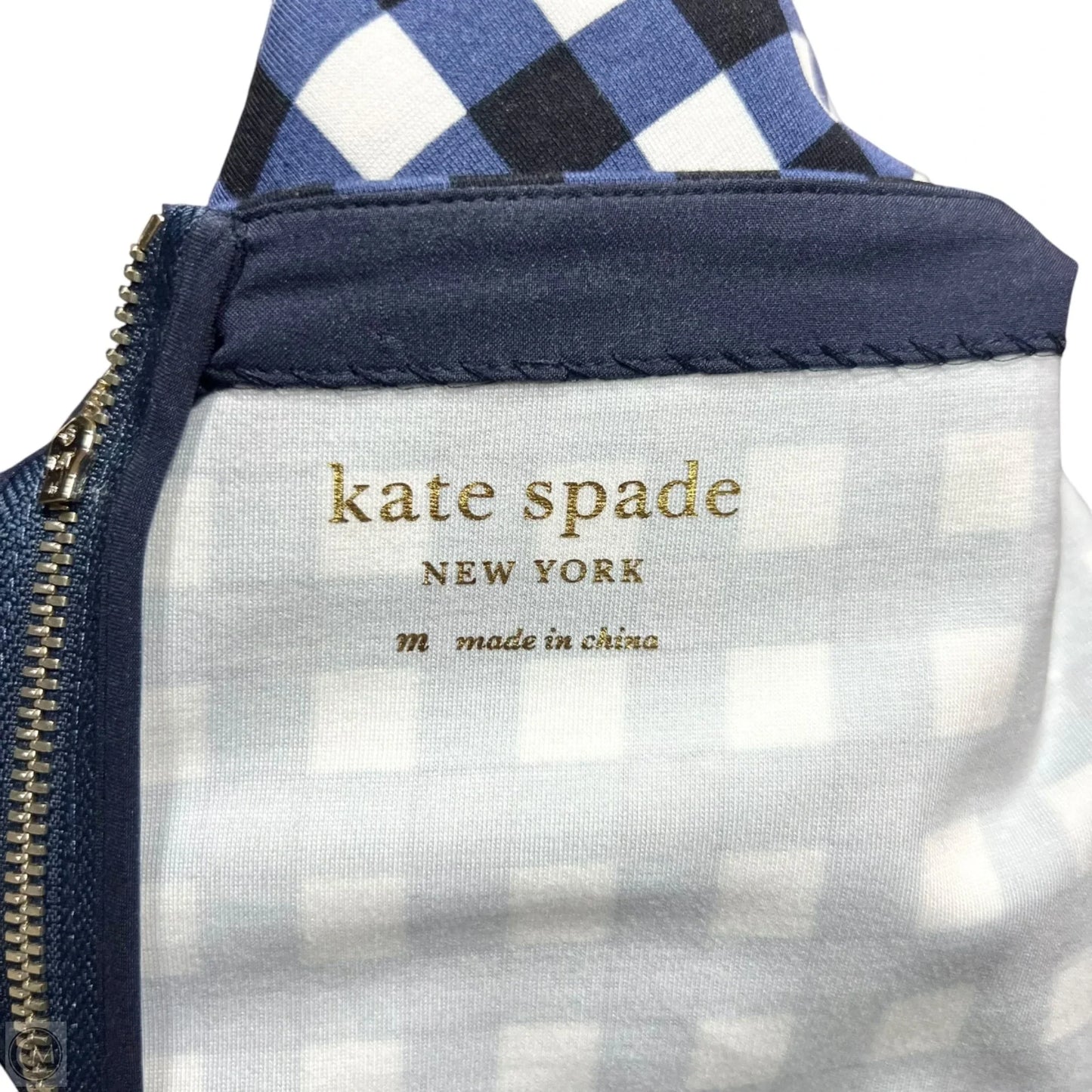 Dress Designer By Kate Spade In Blue & White, Size: M