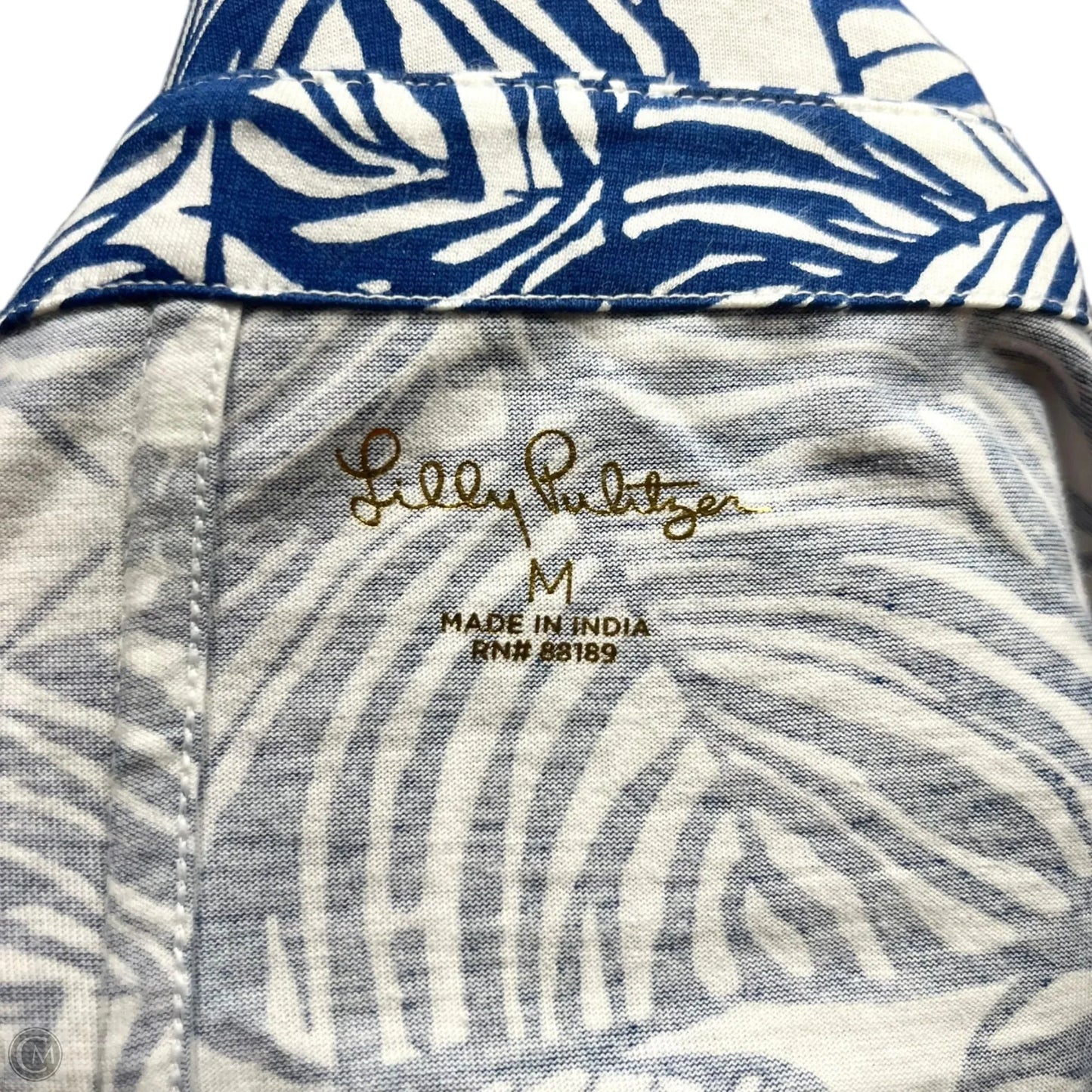 Dress Designer By Lilly Pulitzer In Blue & White, Size: M