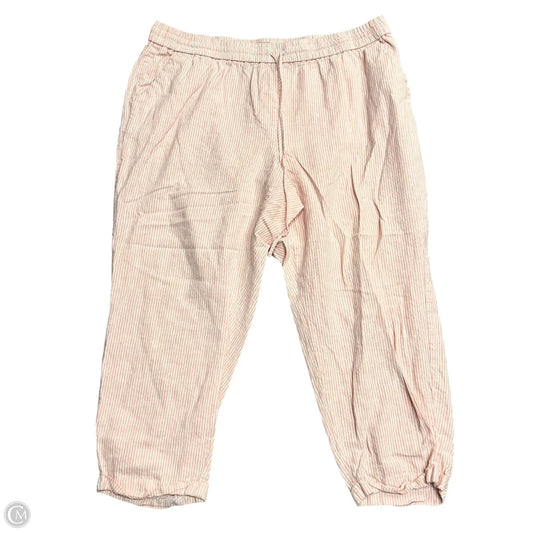 Pants Linen By J. Crew In Orange & White, Size: 20