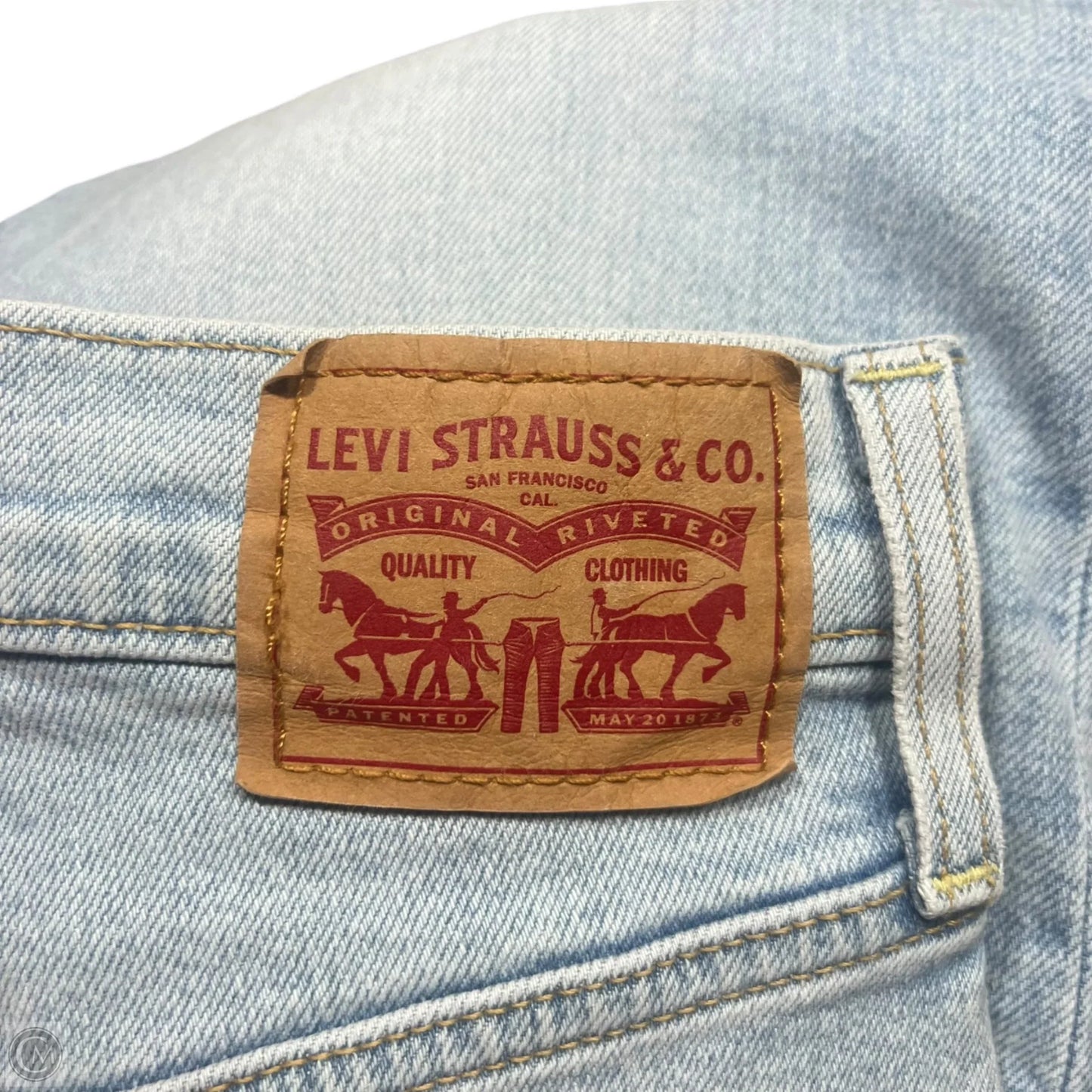 Jeans Straight By Levis In Blue Denim, Size: 2