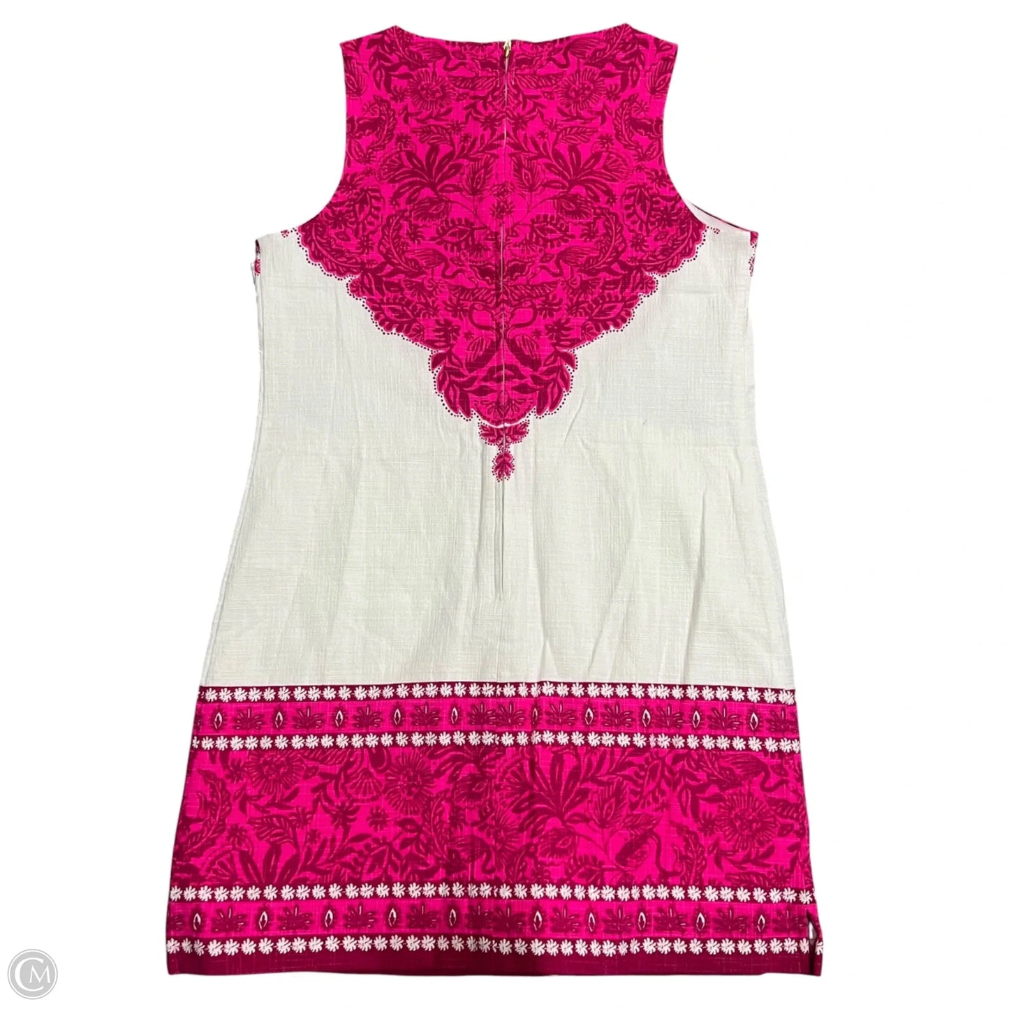 Romper Designer By Lilly Pulitzer In Pink & White, Size: S