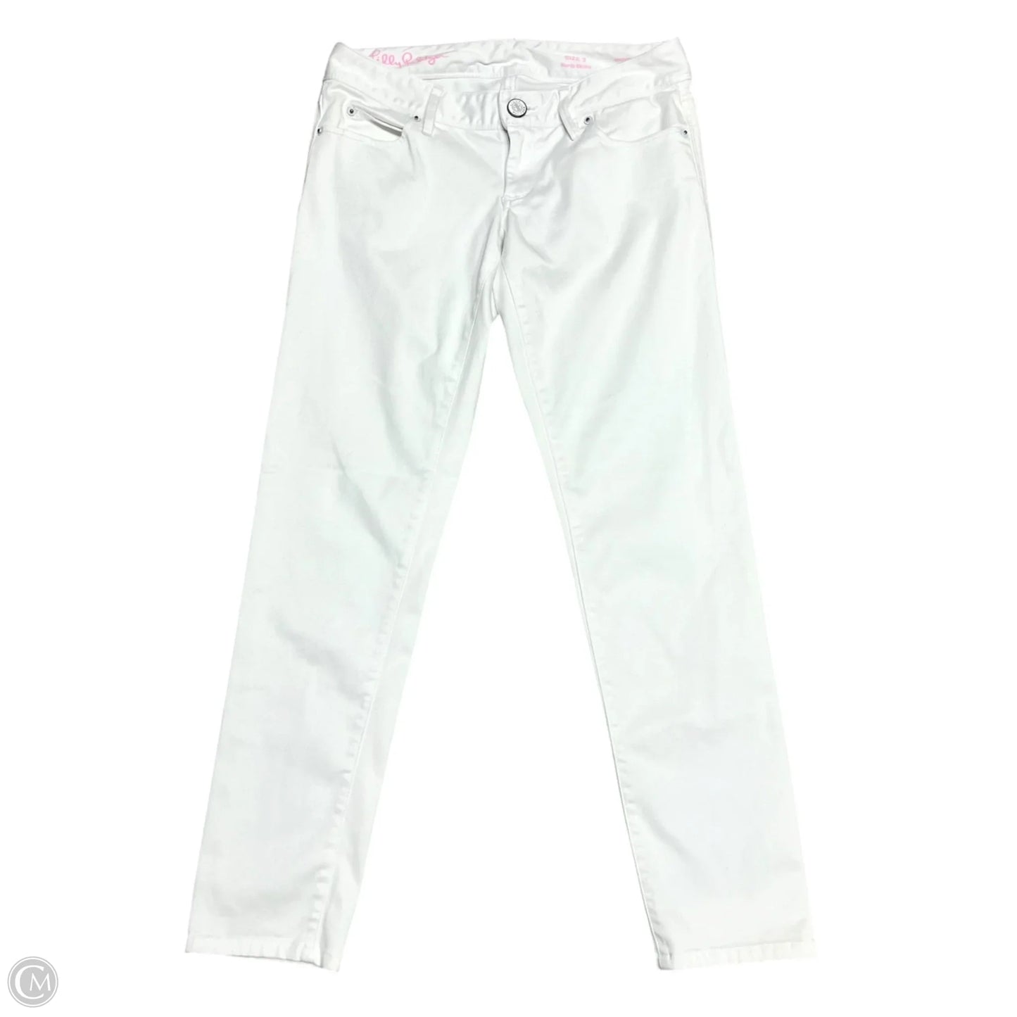 Jeans Designer By Lilly Pulitzer In White Denim, Size: 2