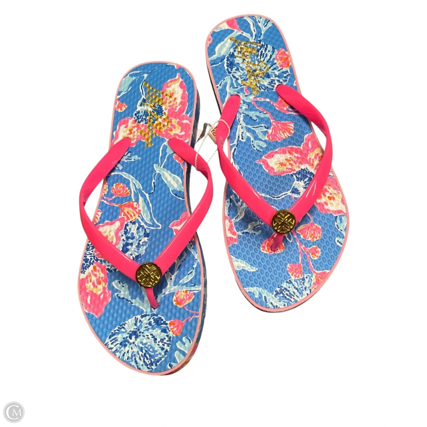 Sandals Designer By Lilly Pulitzer In Blue, Size: 7