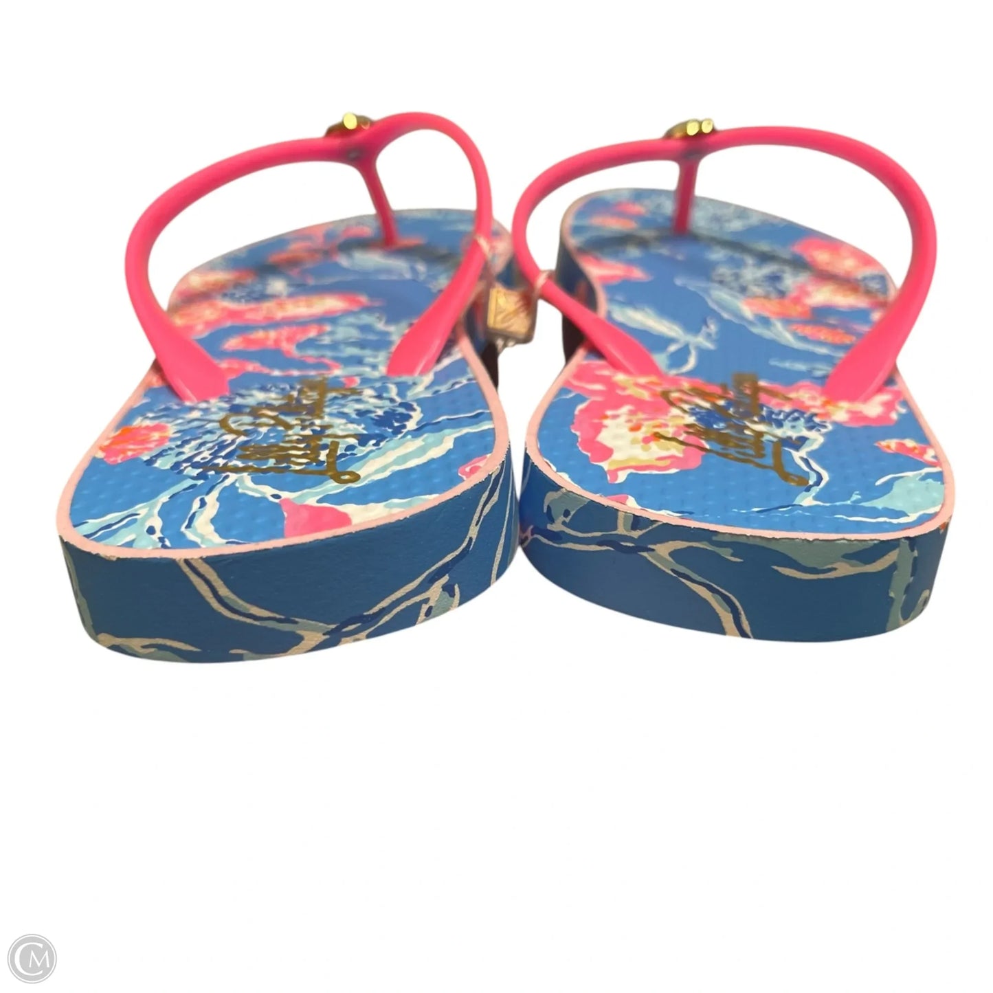 Sandals Designer By Lilly Pulitzer In Blue, Size: 7