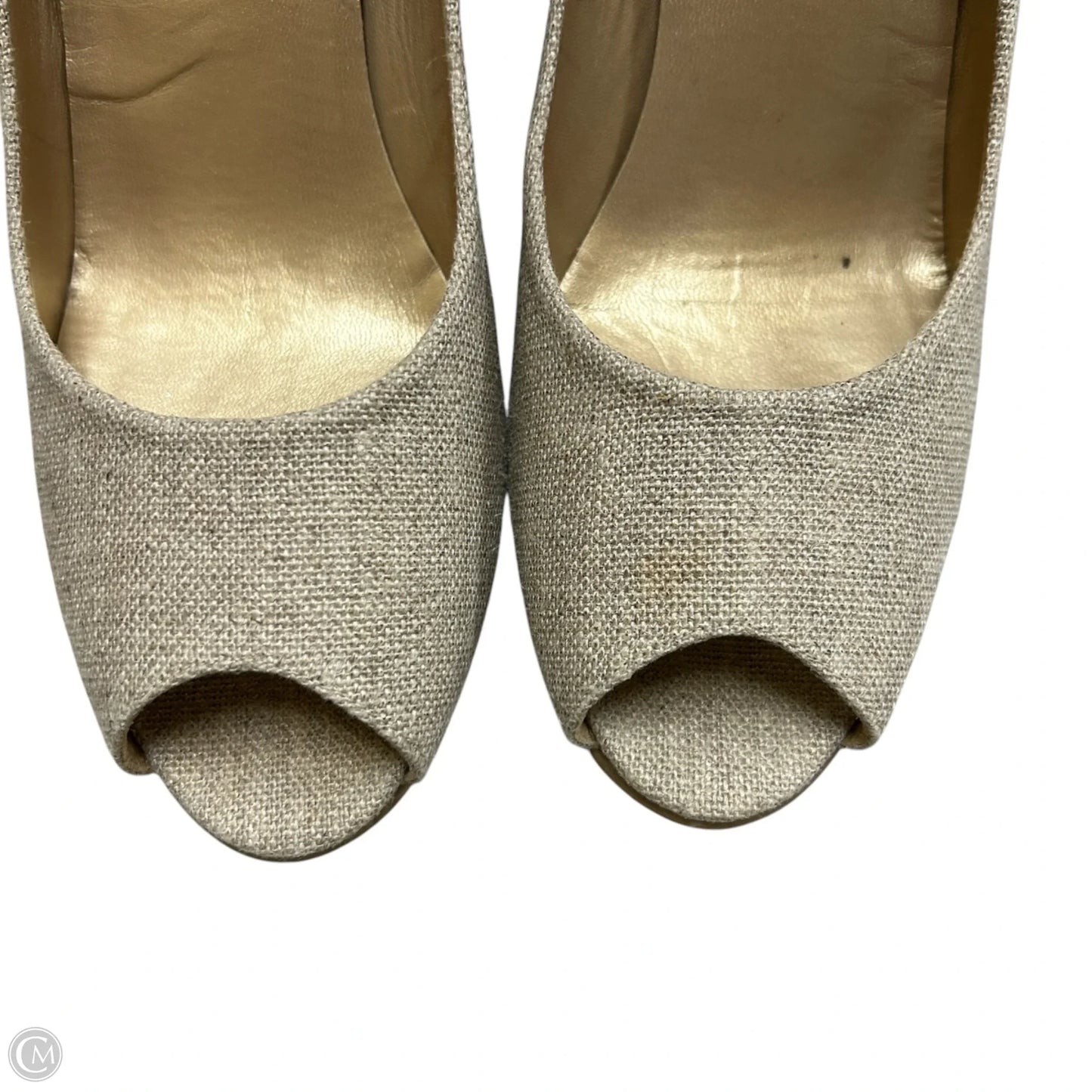 Sandals Designer By Stuart Weitzman In Gold & Tan, Size: 11
