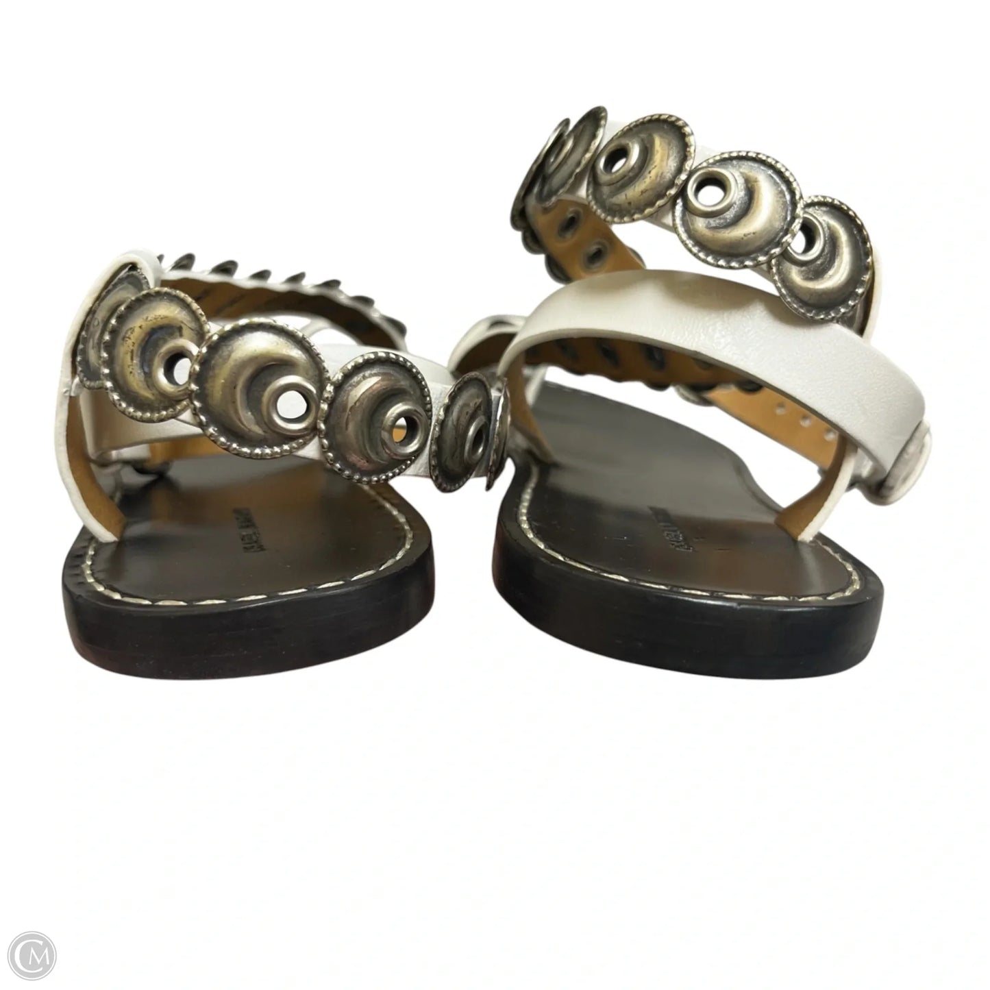 Sandals Designer By Isabel Marant In Silver & White, Size: 6.5